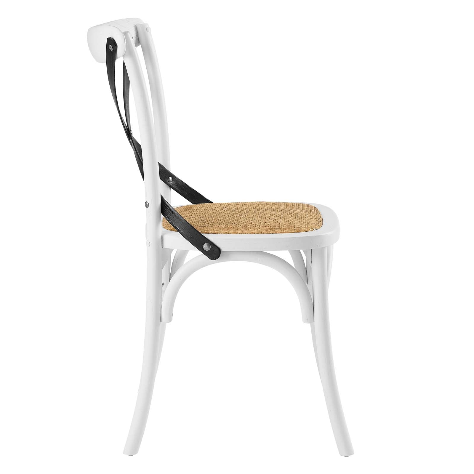 Modway Dining Chairs - Gear Dining Side Chair Set of 2 White Black White Black