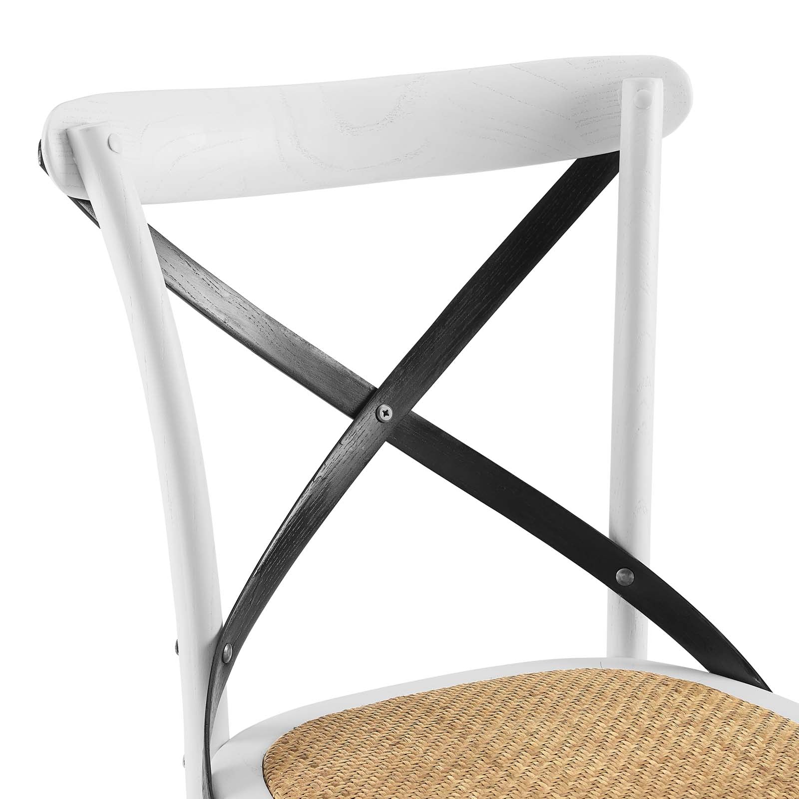 Modway Dining Chairs - Gear Dining Side Chair Set of 2 White Black White Black