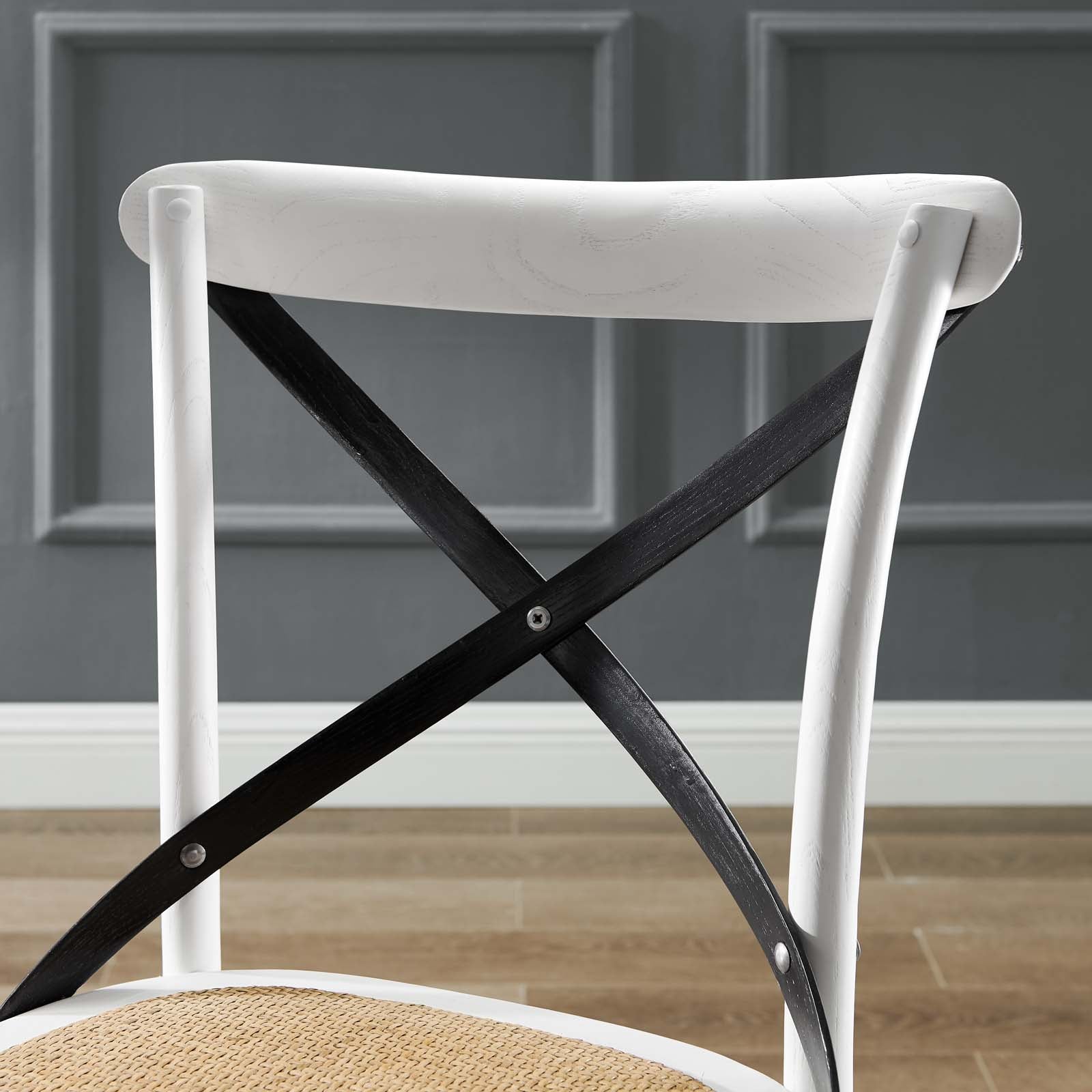 Modway Dining Chairs - Gear Dining Side Chair Set of 2 White Black White Black