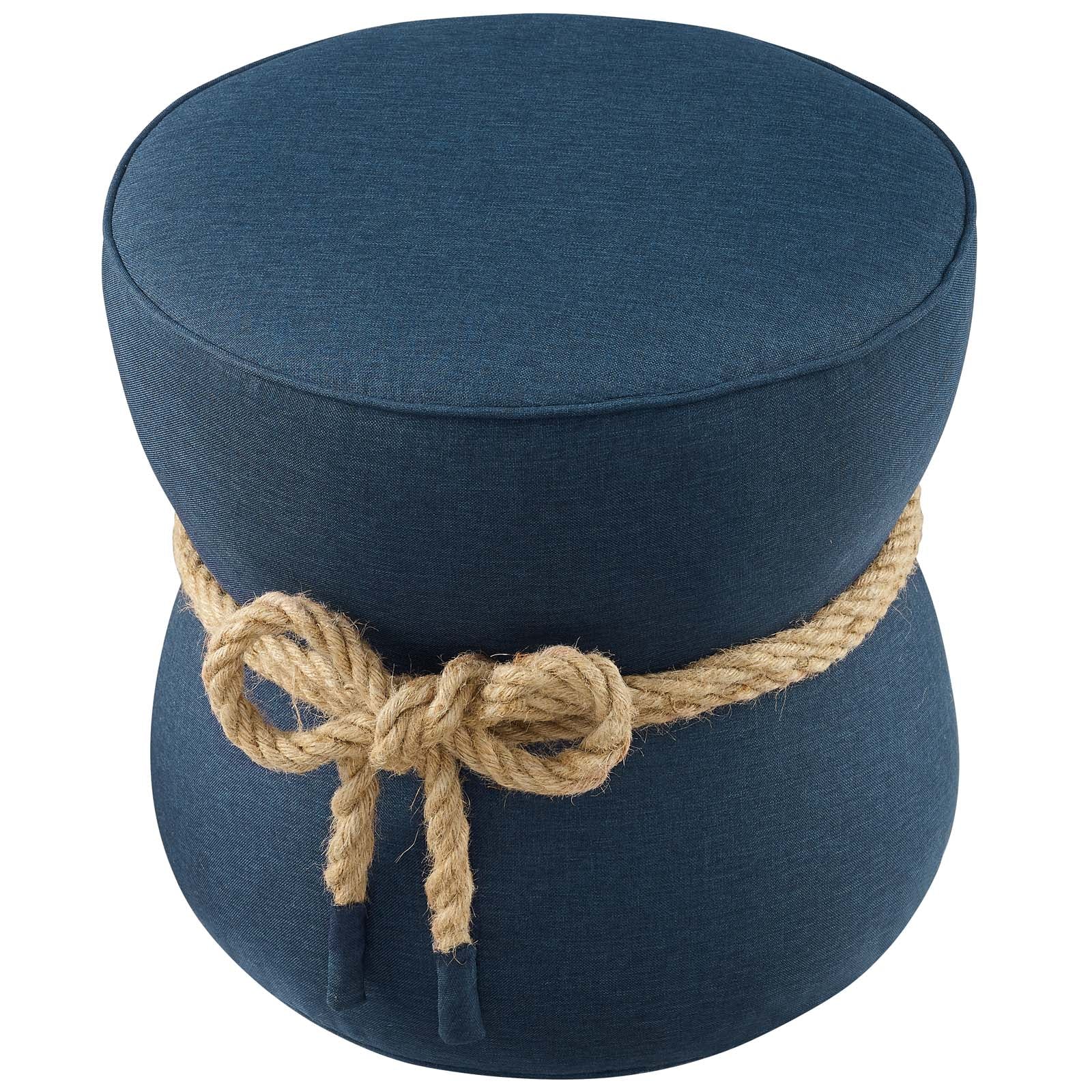 Modway Ottomans & Stools - Beat Nautical Rope Ottoman Blue