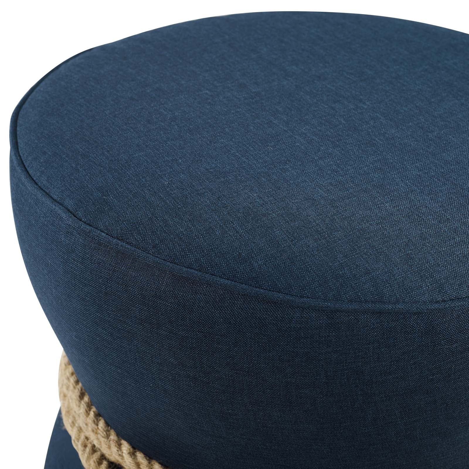 Modway Ottomans & Stools - Beat Nautical Rope Ottoman Blue