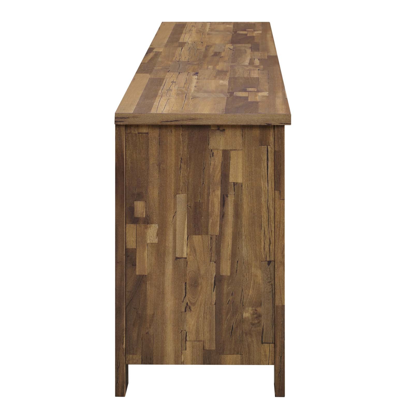 Modway TV & Media Units - Cheshire 71" Rustic Sliding Door TV Stand Walnut