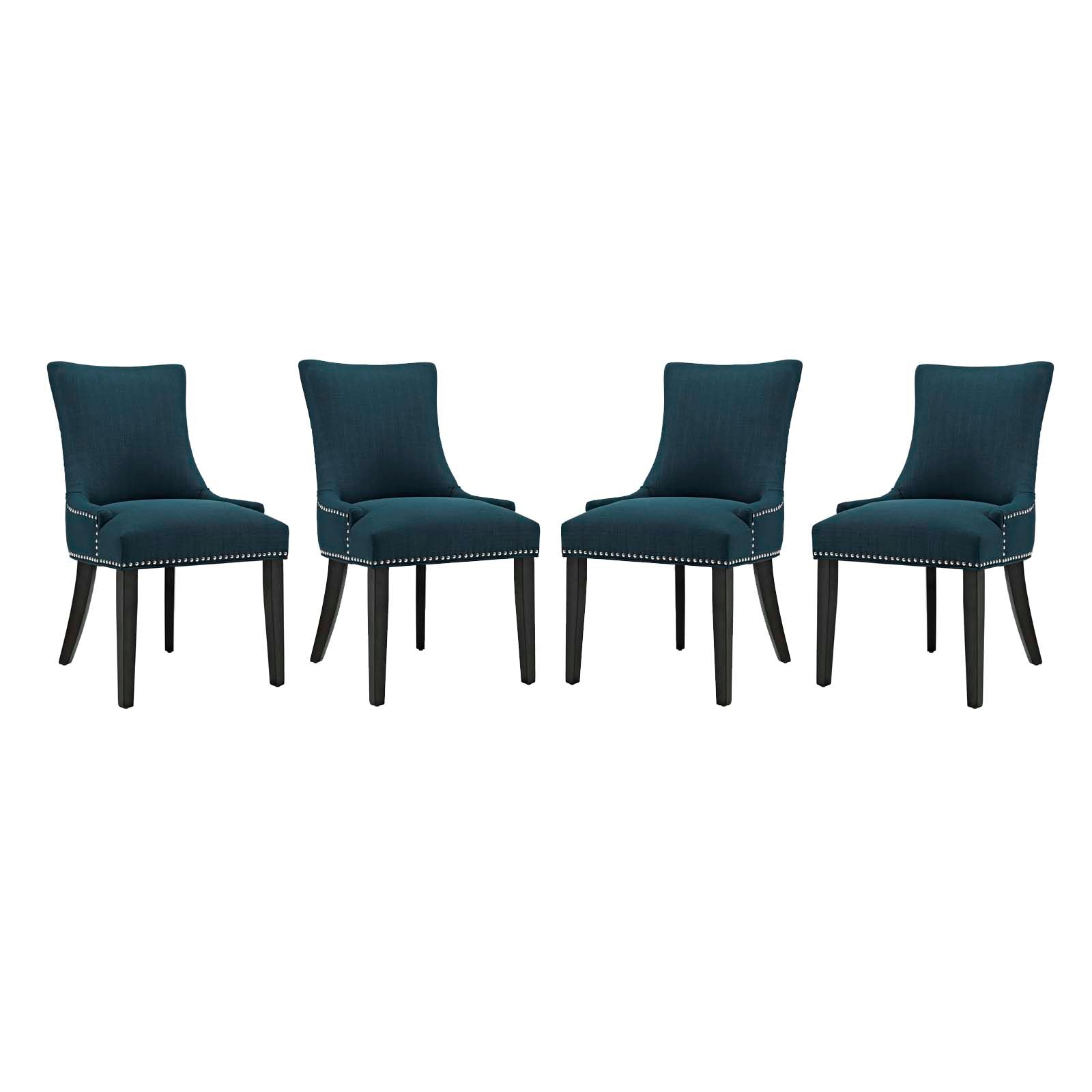 Modway Dining Chairs - Marquis Dining Chair Fabric Azure (Set of 4)