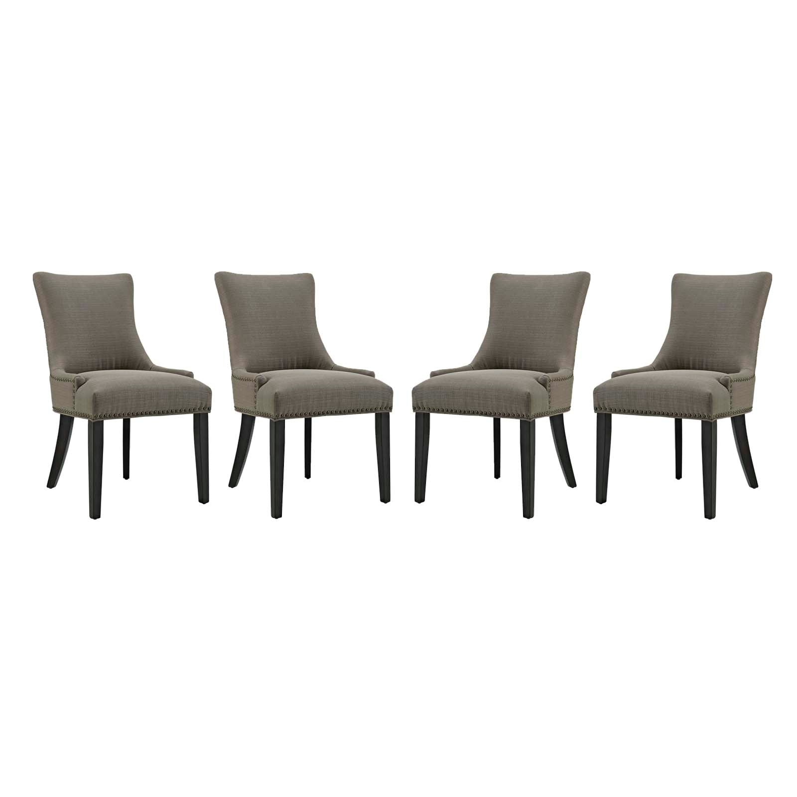 Modway Dining Chairs - Marquis Dining Chair Fabric Granite (Set of 4)
