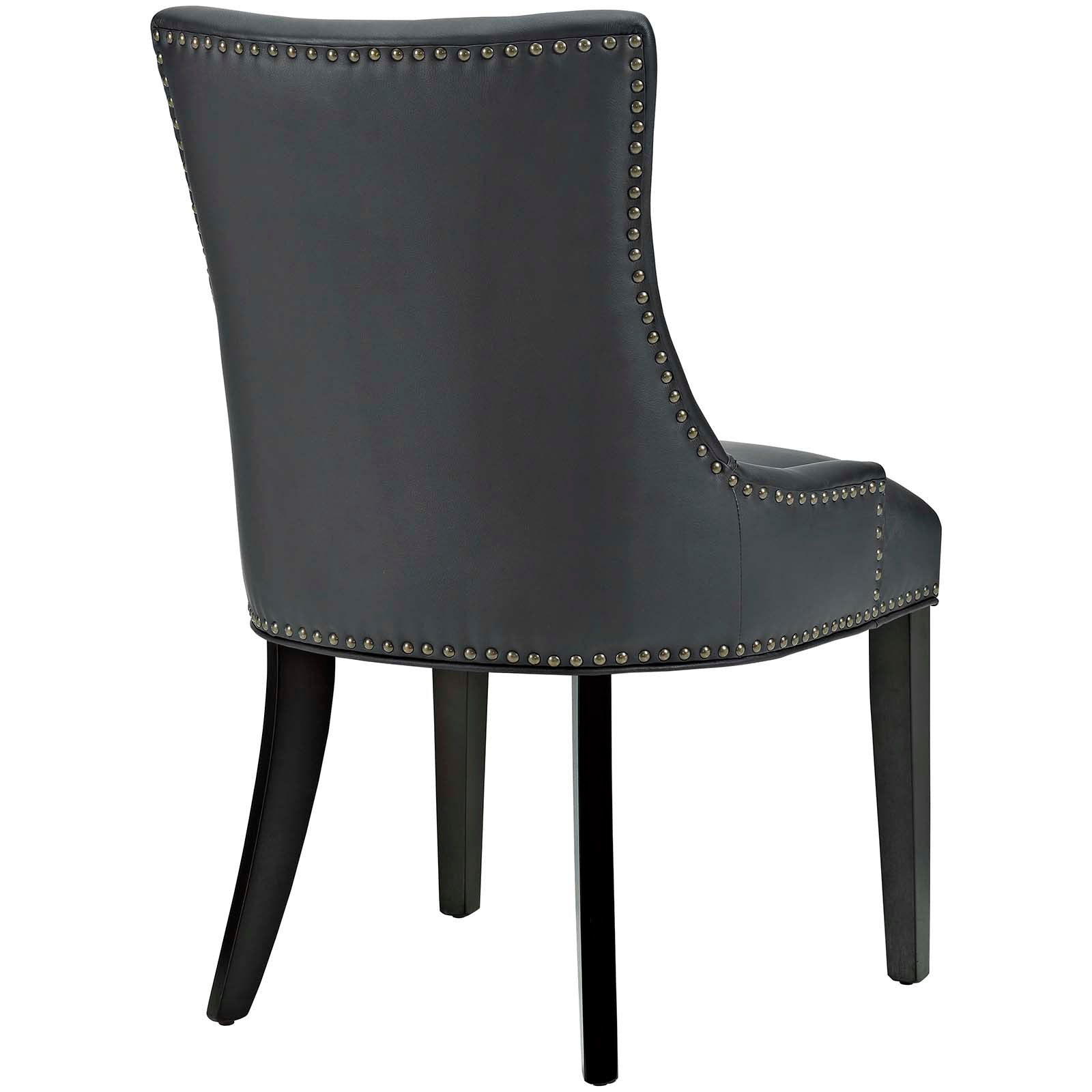 Modway Dining Chairs - Marquis Dining Chair Faux Leather Set of 2 Black