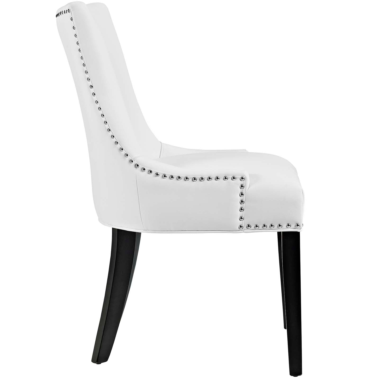 Modway Dining Chairs - Marquis Dining Chair Faux Leather Set of 2 White