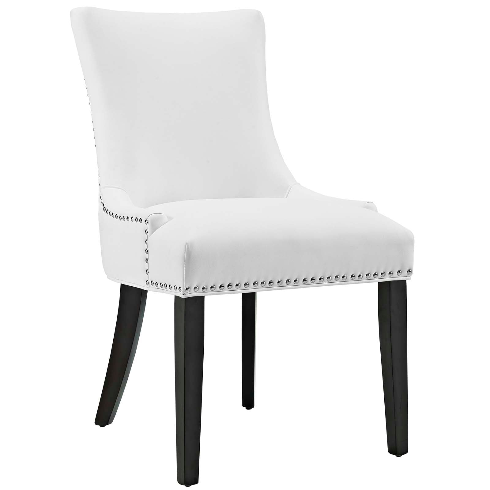 Modway Dining Chairs - Marquis Dining Chair Faux Leather Set of 4 White
