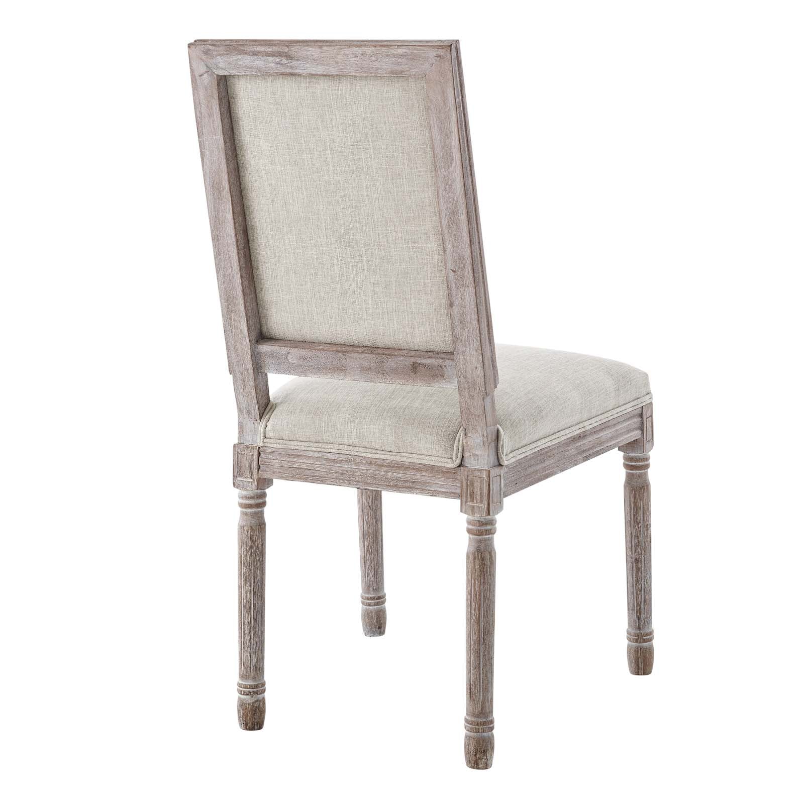 Modway Dining Chairs - Court Dining Side Chair Upholstered Fabric ( Set Of 2 ) Beige