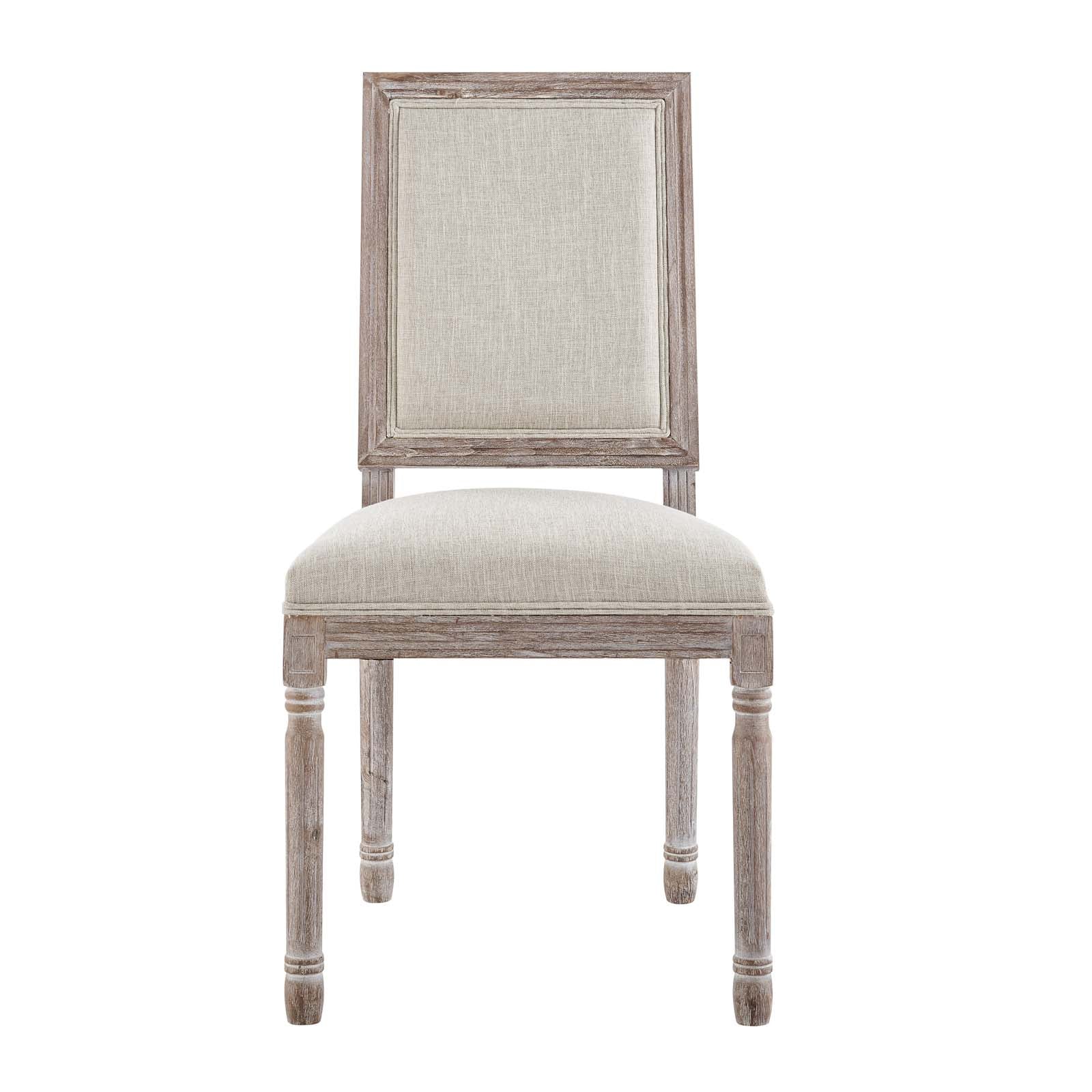 Modway Dining Chairs - Court Dining Side Chair Upholstered Fabric ( Set Of 2 ) Beige