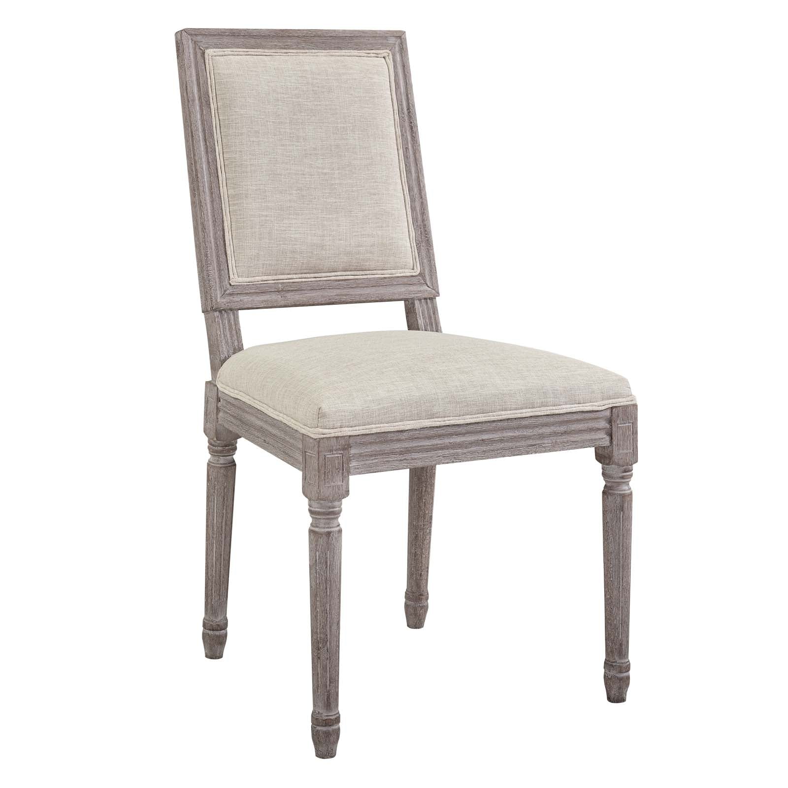 Modway Dining Chairs - Court Dining Side Chair Upholstered Fabric ( Set Of 4 ) Beige