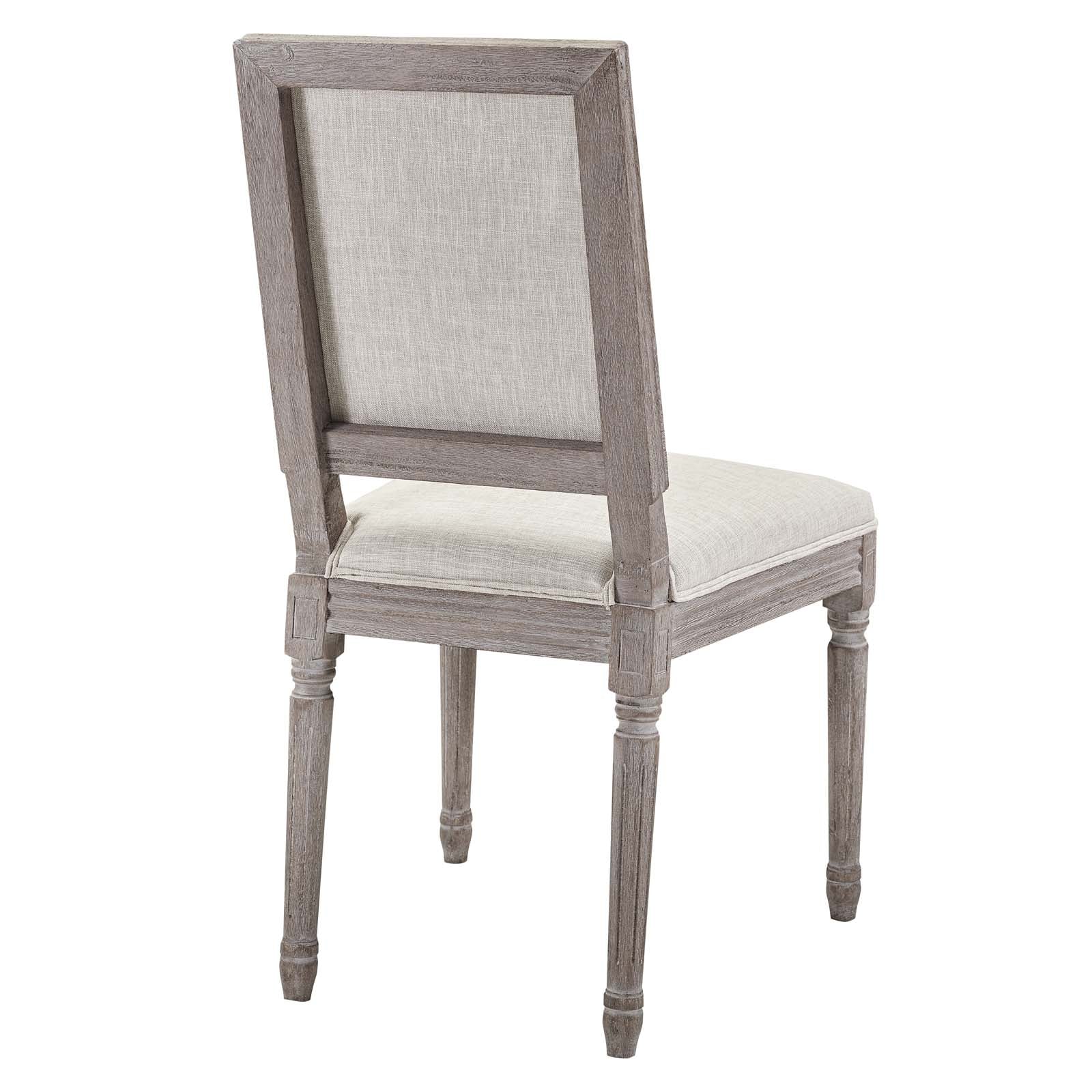 Modway Dining Chairs - Court Dining Side Chair Upholstered Fabric ( Set Of 4 ) Beige