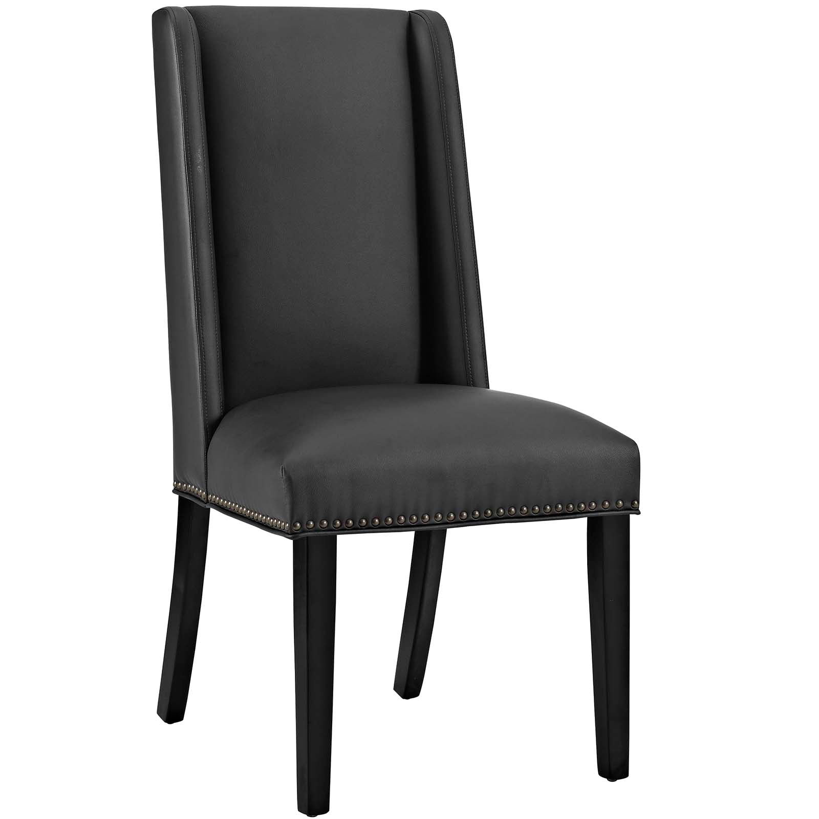 Modway Dining Chairs - Baron Dining Chair Vinyl ( Set of 4 ) Black