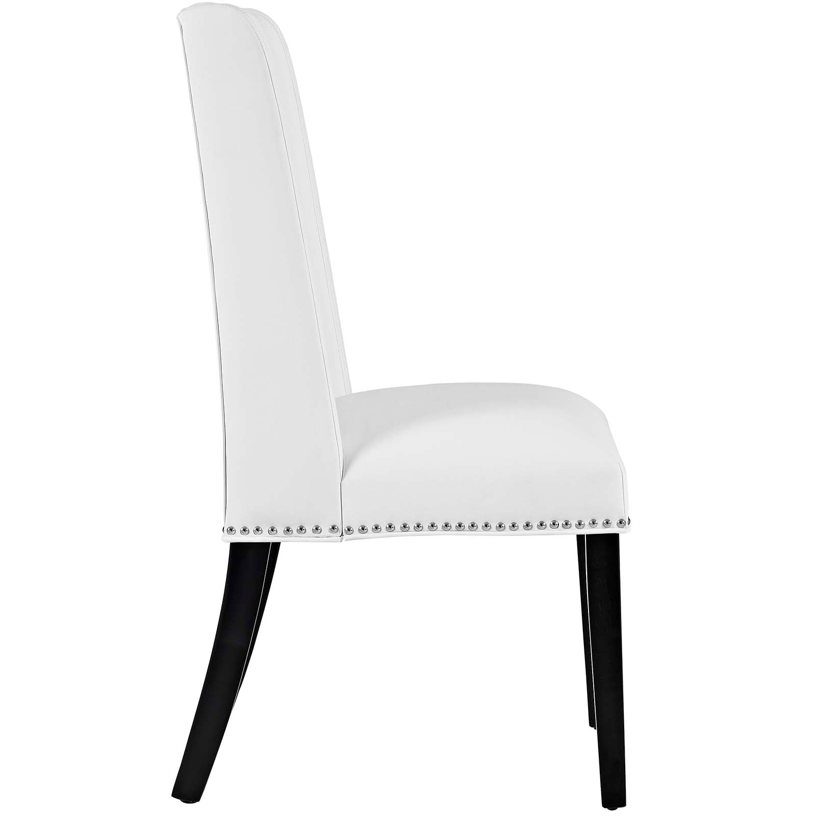 Modway Dining Chairs - Baron Dining Chair Vinyl Set of 4 White