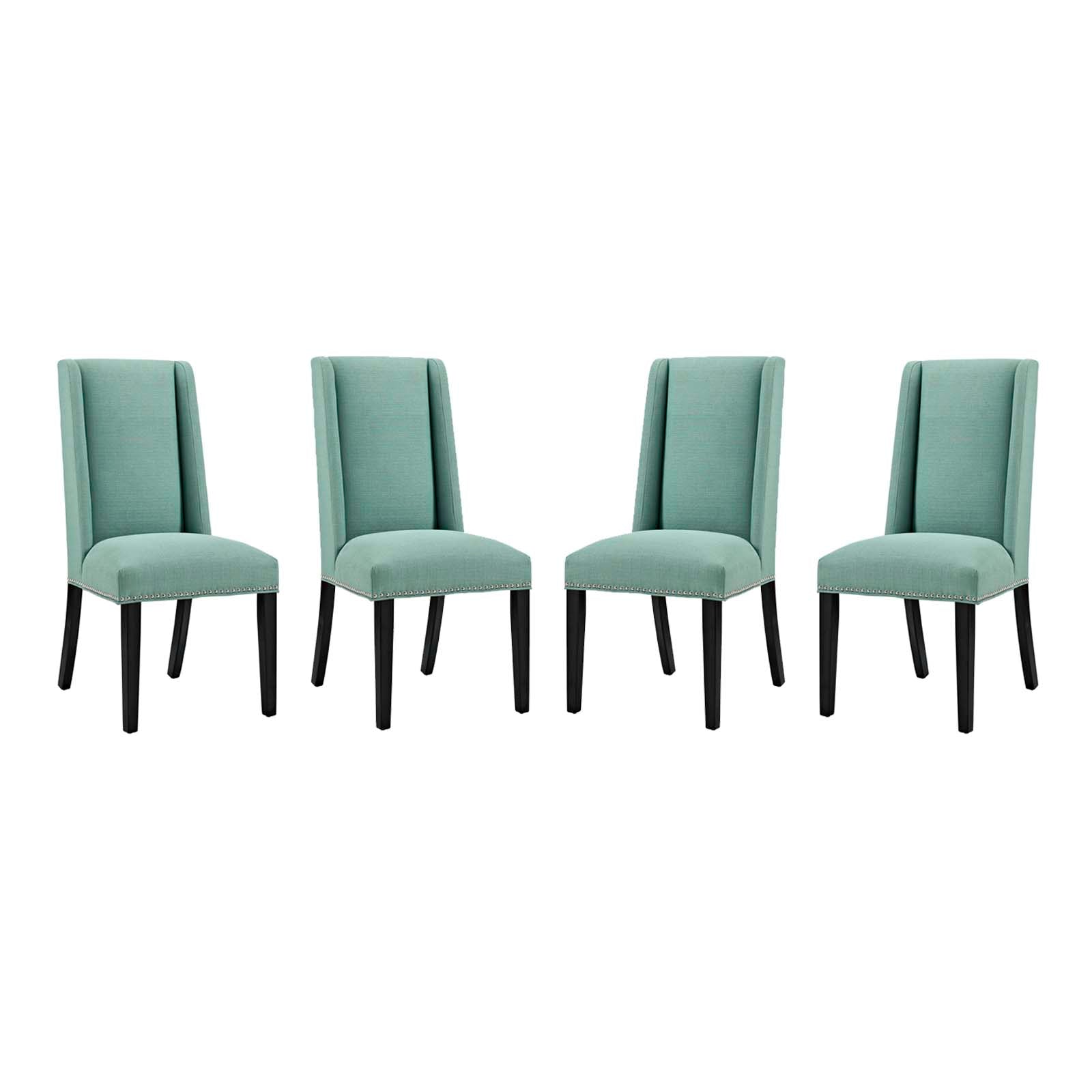 Modway Dining Chairs - Baron Dining Chair Fabric Set of 4 Laguna