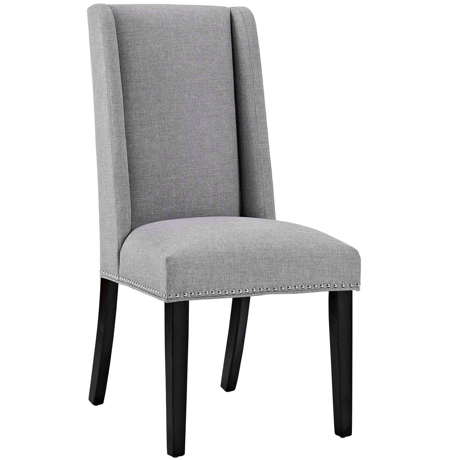 Modway Dining Chairs - Baron Dining Chair Fabric Set of 4 Light Gray