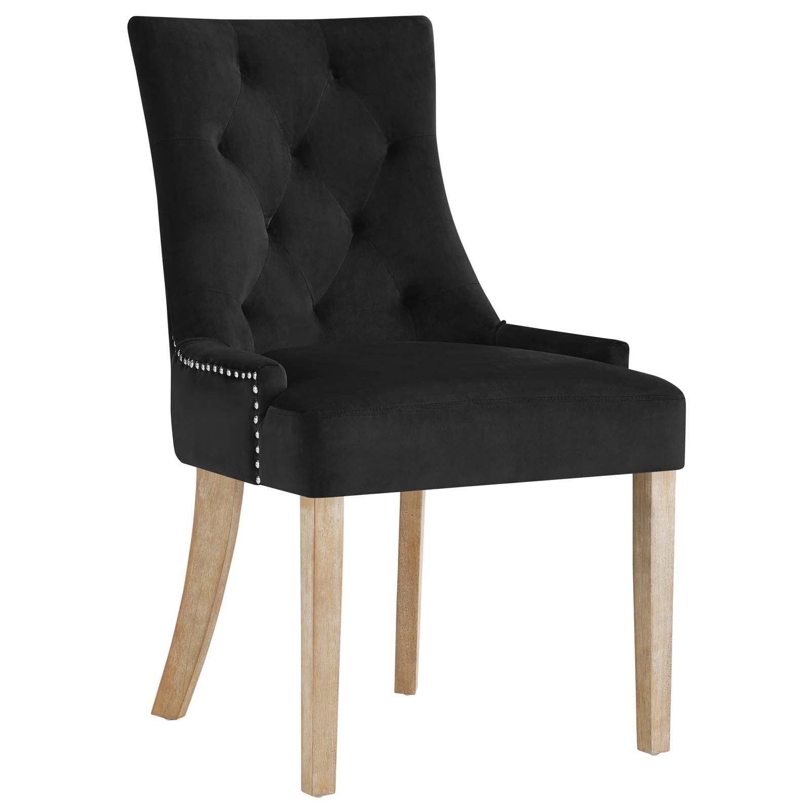 Modway Dining Chairs - Pose Dining Chair Performance Velvet Black ( Set of 2 )