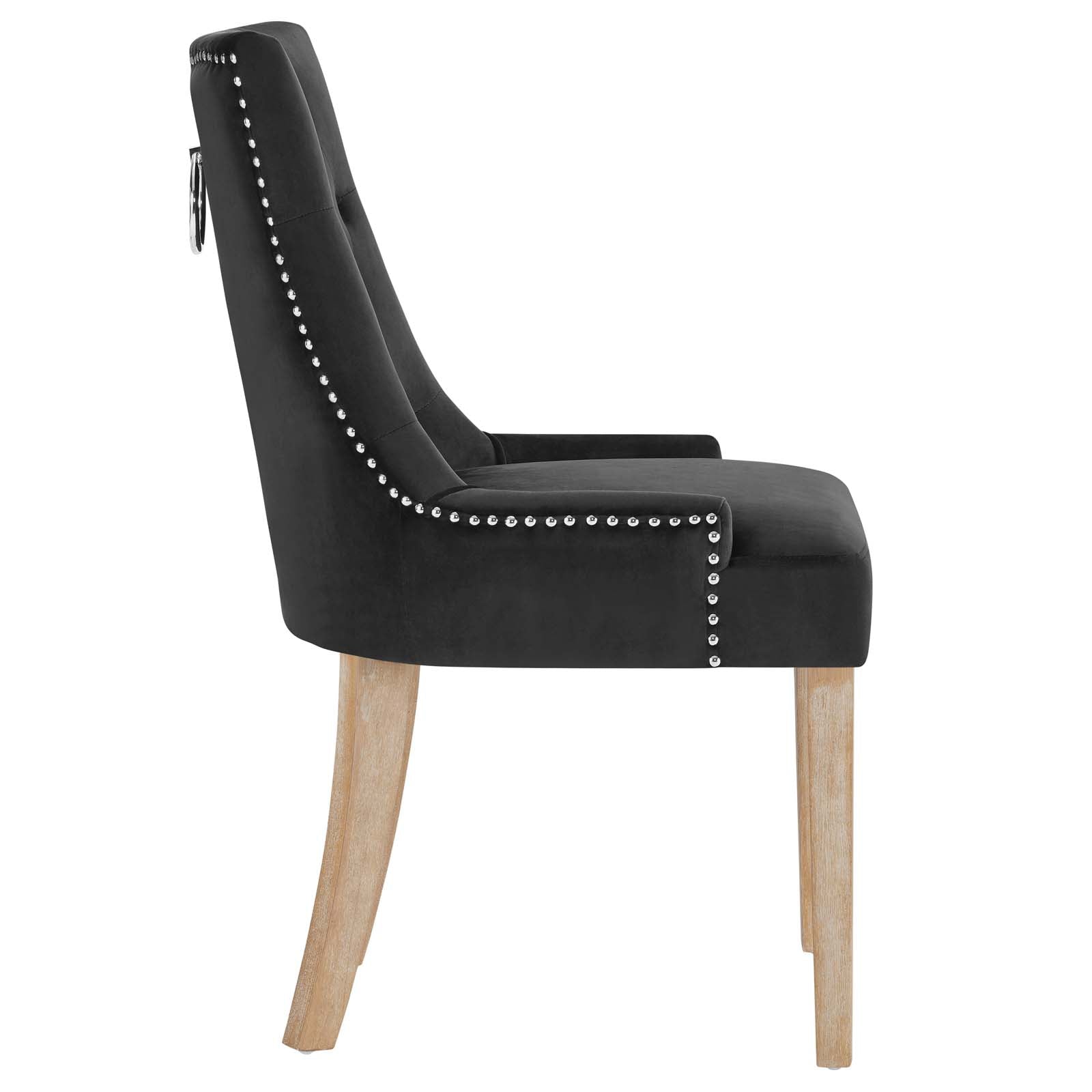 Modway Dining Chairs - Pose Dining Chair Performance Velvet Black ( Set of 2 )
