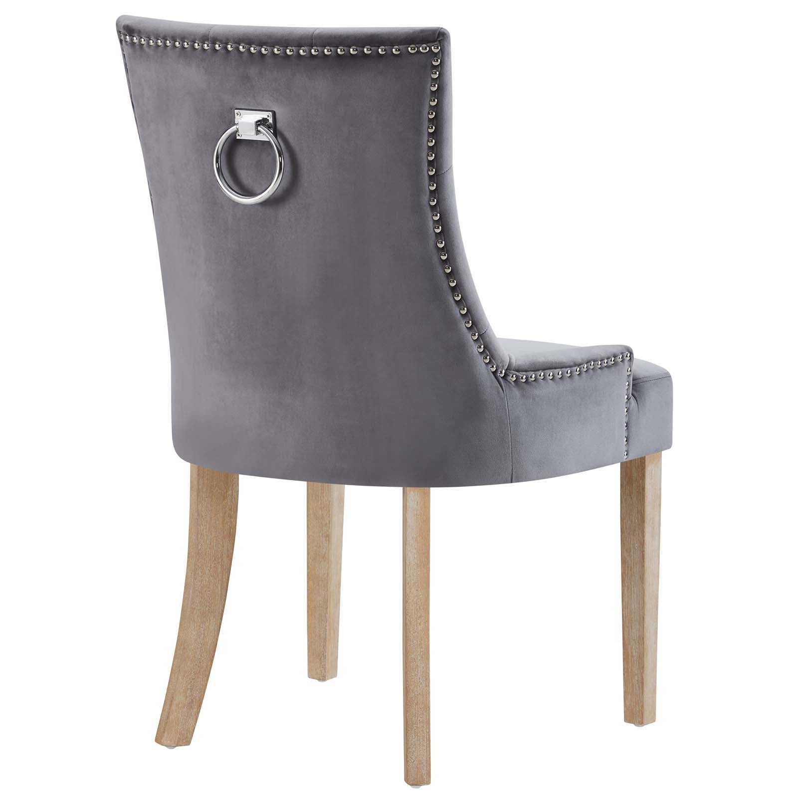 Modway Dining Chairs - Pose Dining Chair Performance Velvet Set of 2 Gray