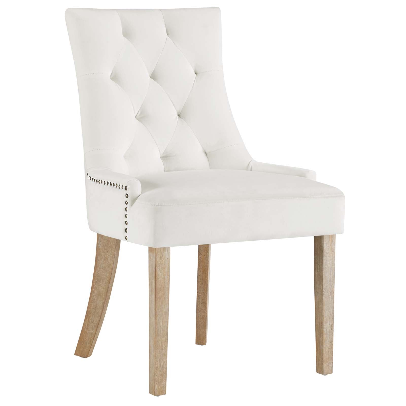 Modway Dining Chairs - Pose Dining Chair Performance Velvet Ivory (Set of 4)