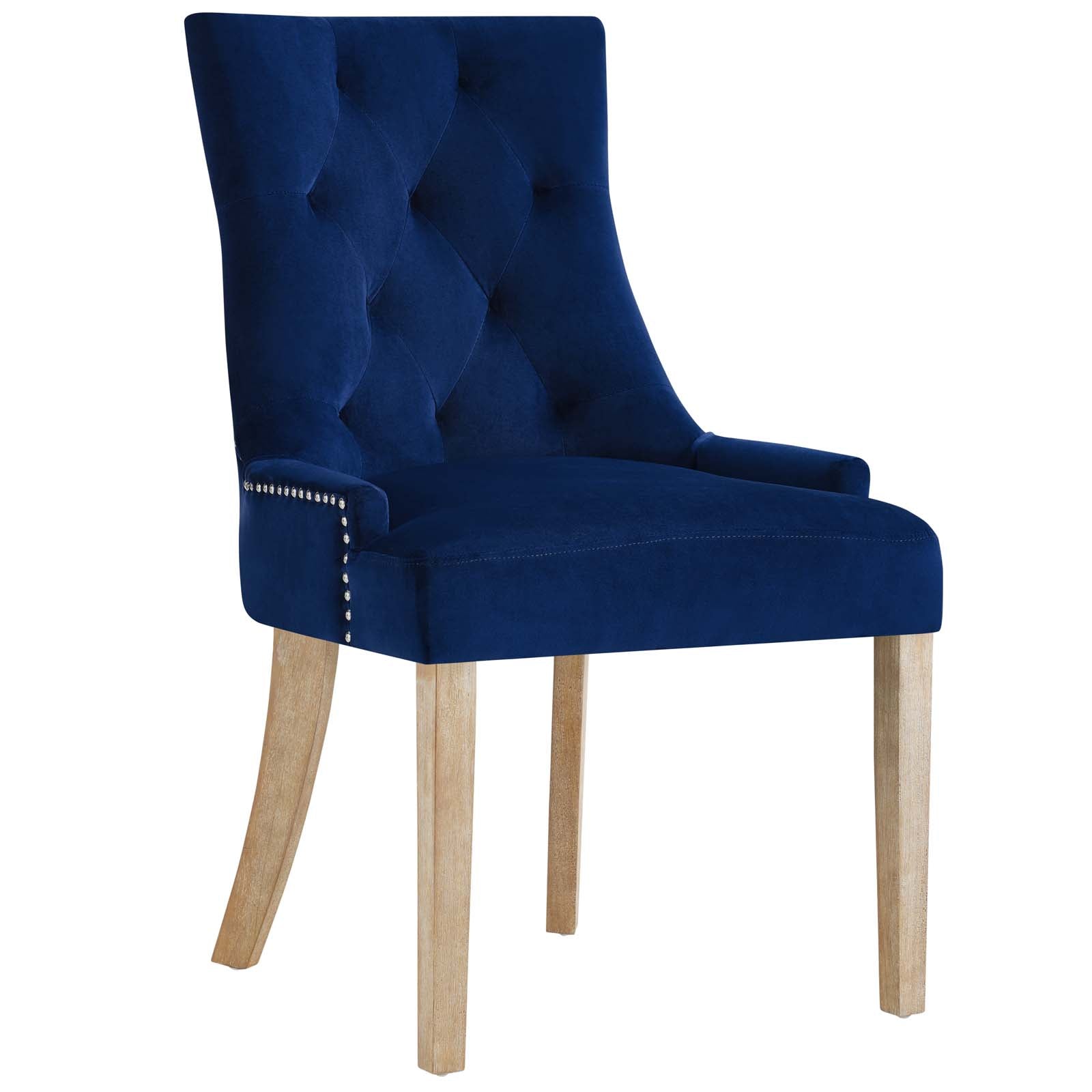 Modway Dining Chairs - Pose Dining Chair Performance Velvet Navy (Set of 4)