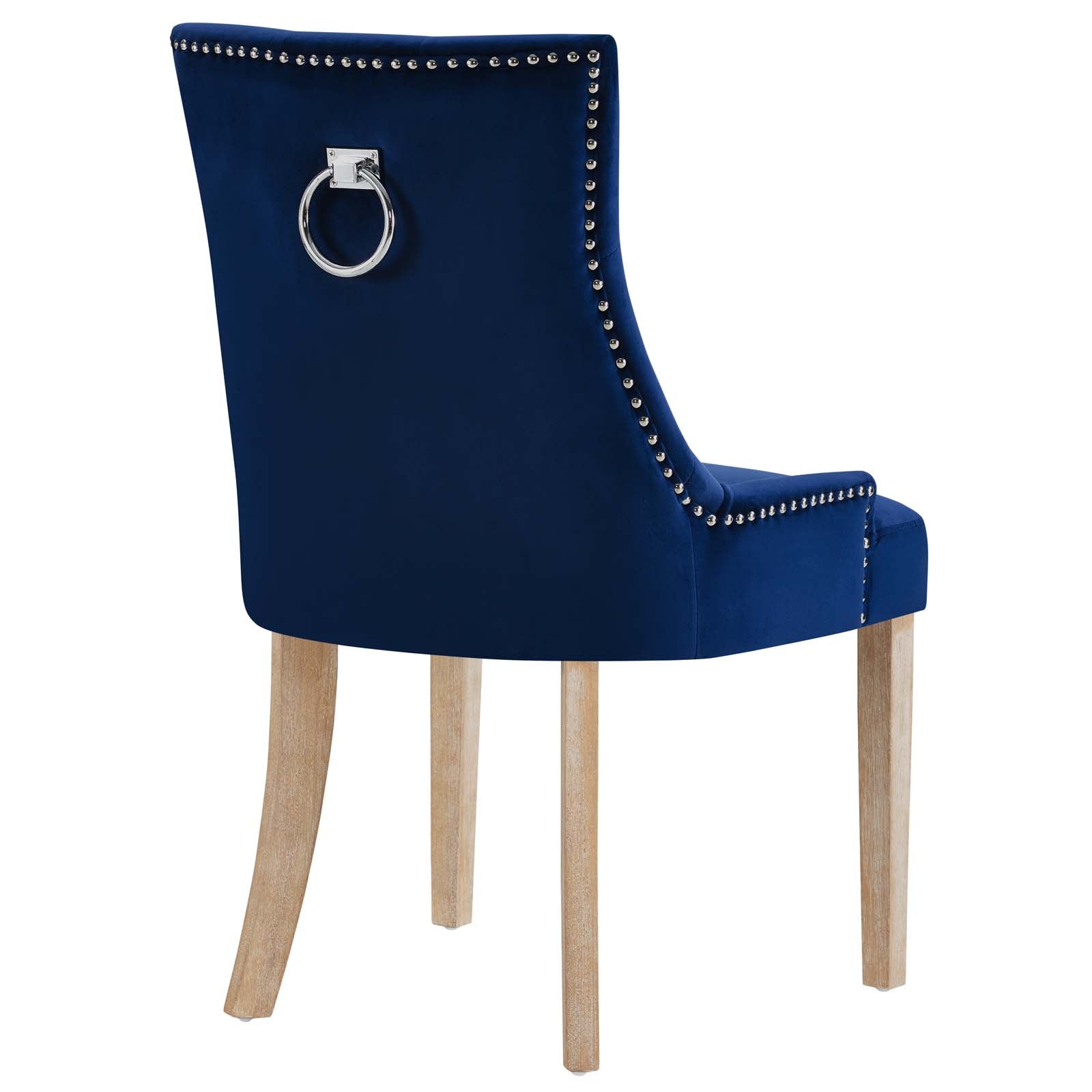 Modway Dining Chairs - Pose Dining Chair Performance Velvet Navy (Set of 4)