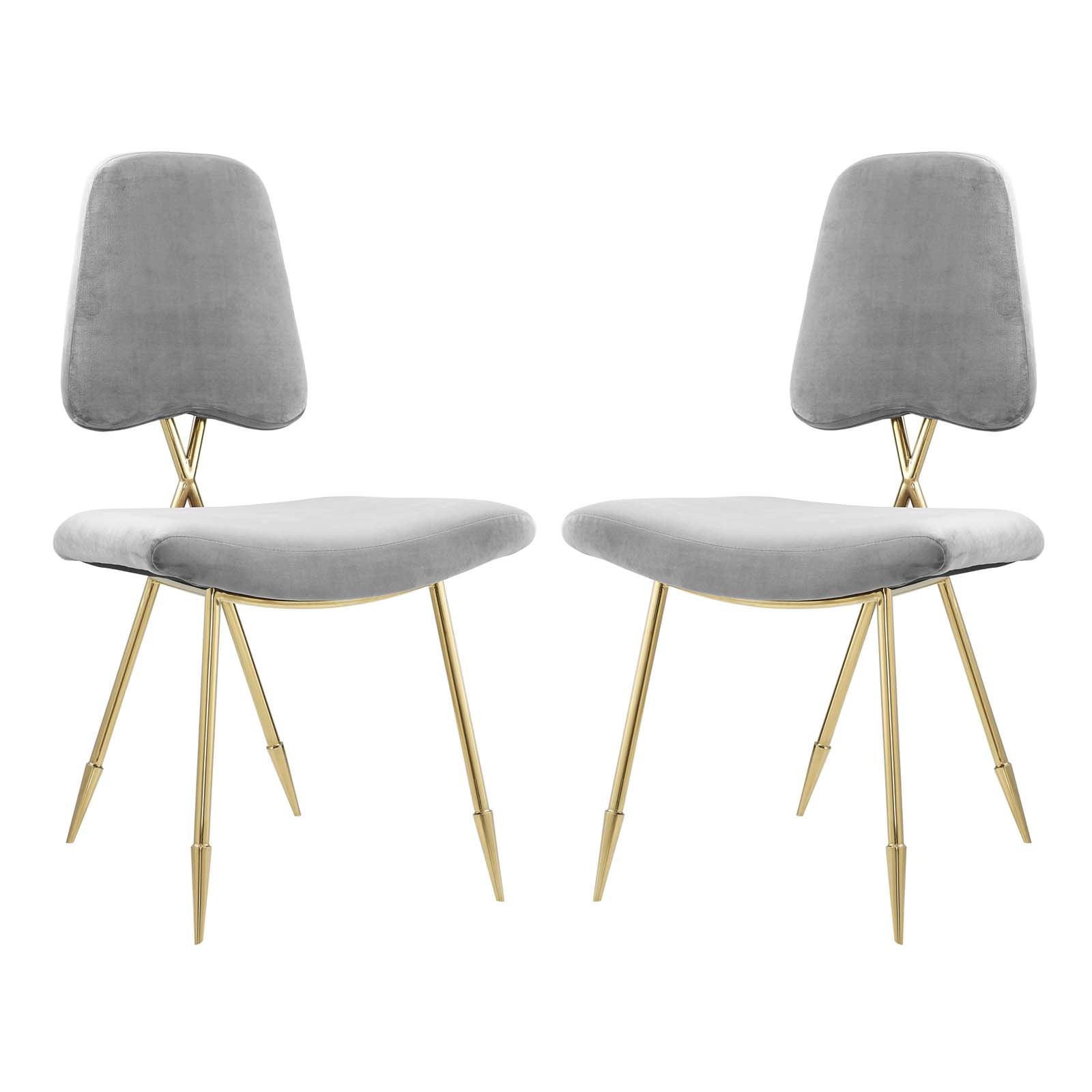 Modway Dining Chairs - Ponder Dining Side Chair Gray (Set of 2)