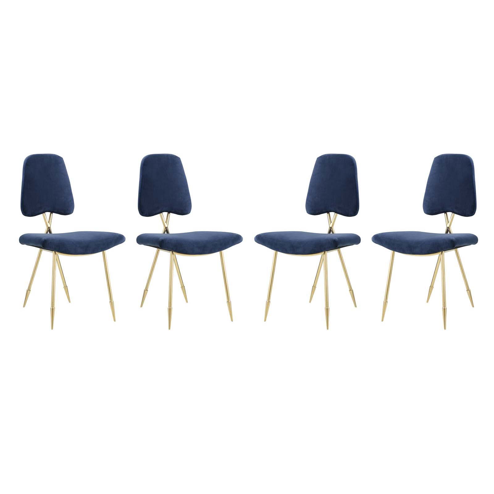 Modway Dining Chairs - Ponder Dining Side Chair Navy (Set of 4)
