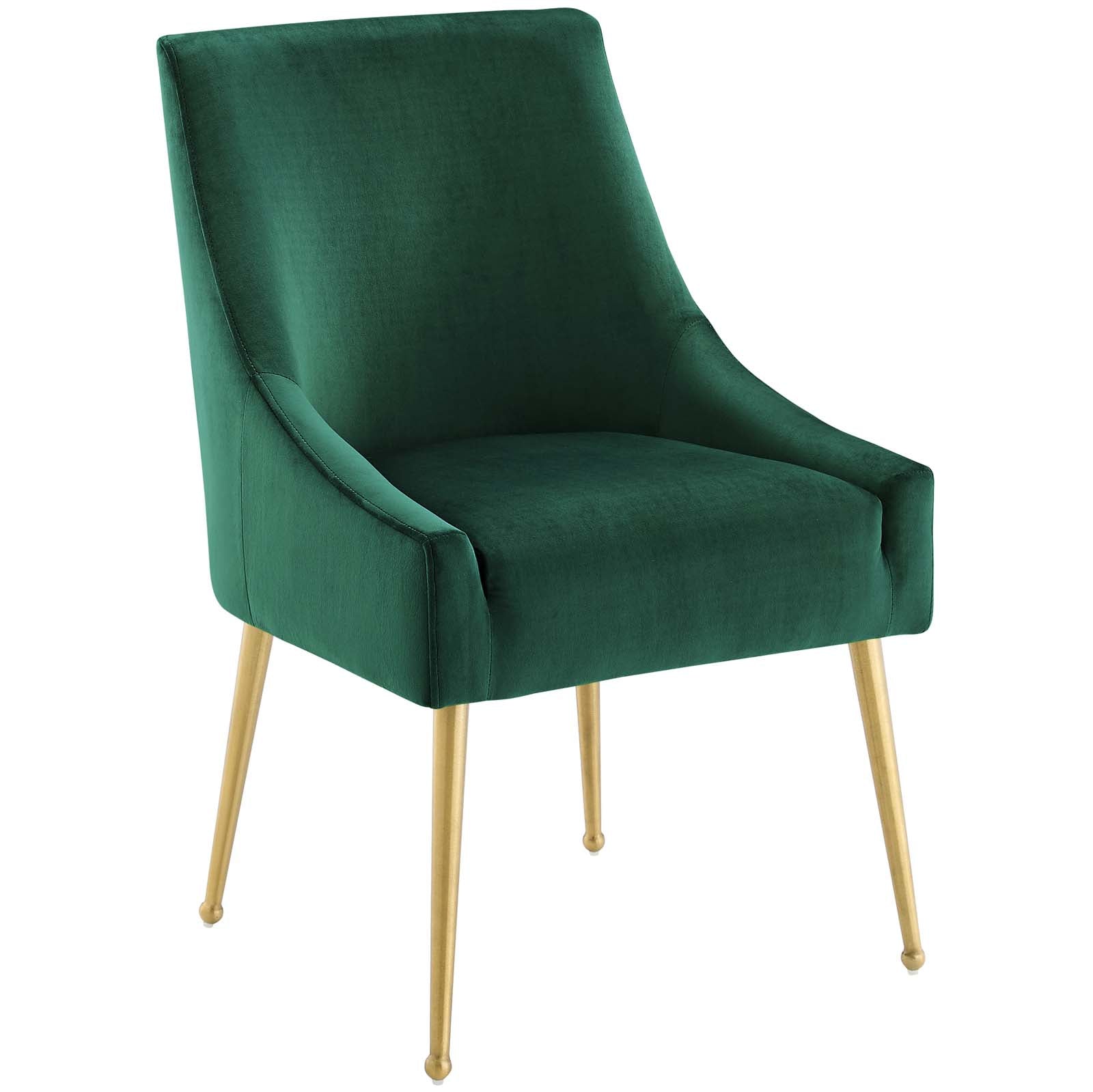 Modway Dining Chairs - Discern Upholstered Performance Velvet Dining Chair Green