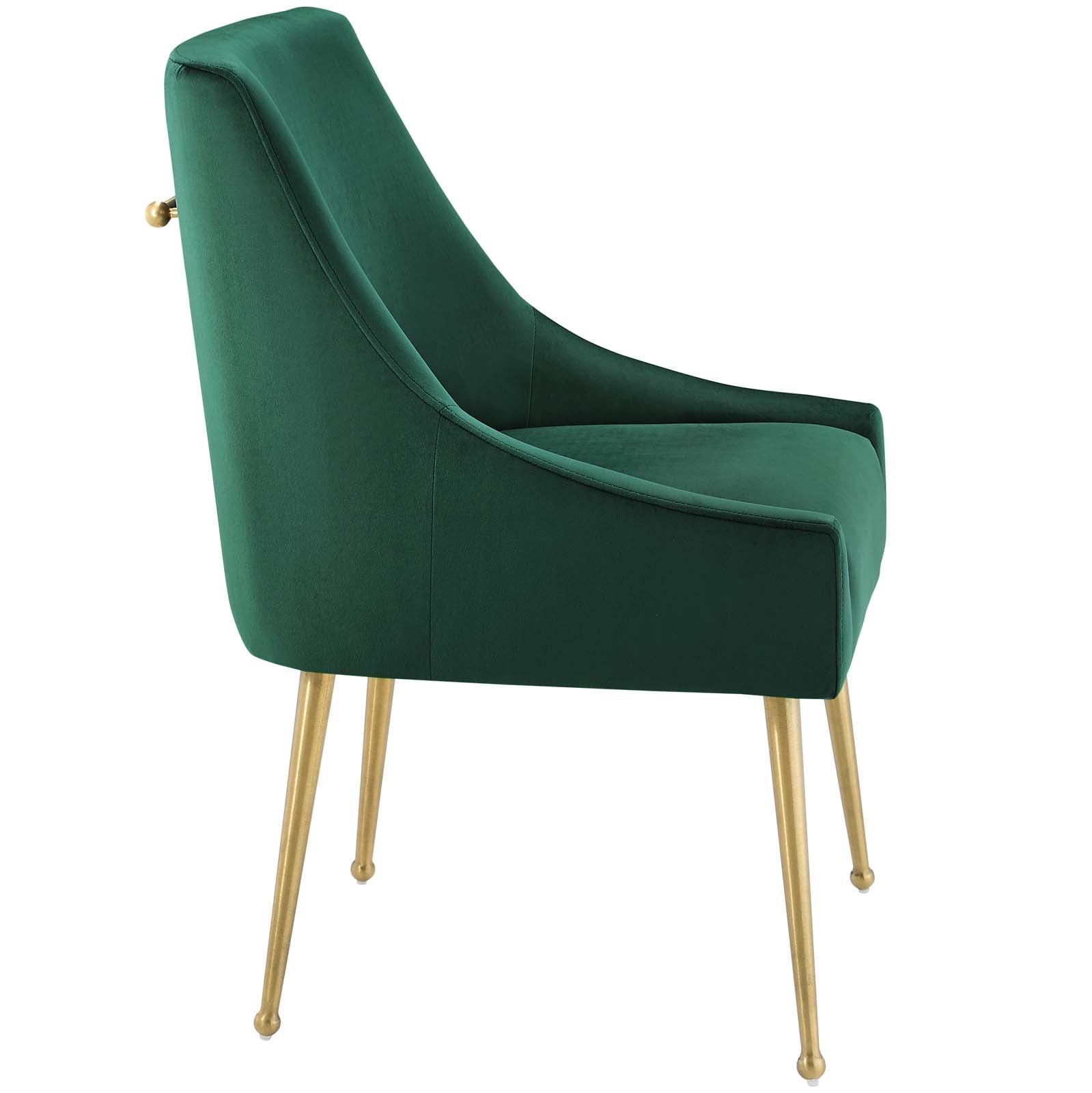 Modway Dining Chairs - Discern Upholstered Performance Velvet Dining Chair Green