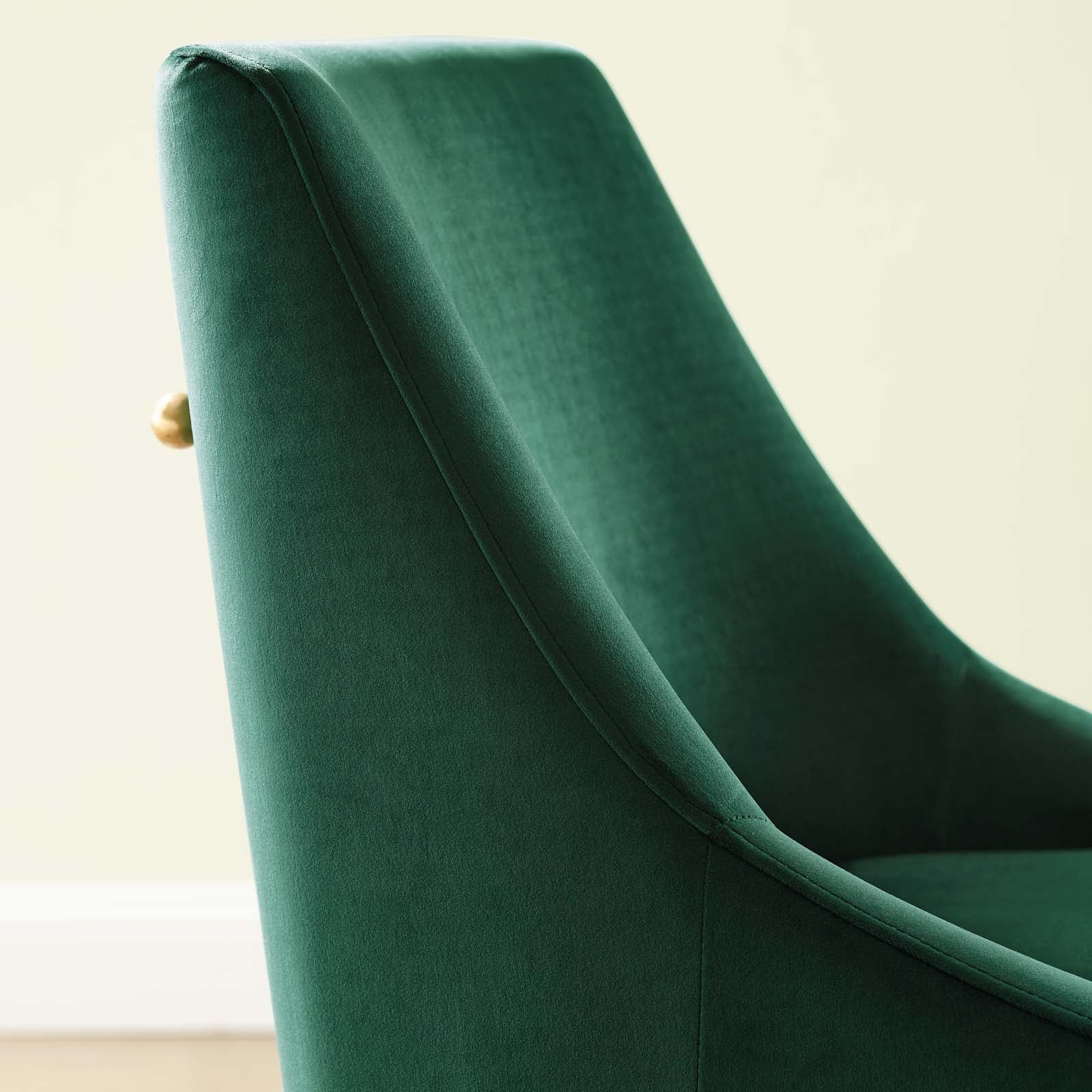 Modway Dining Chairs - Discern Upholstered Performance Velvet Dining Chair Green