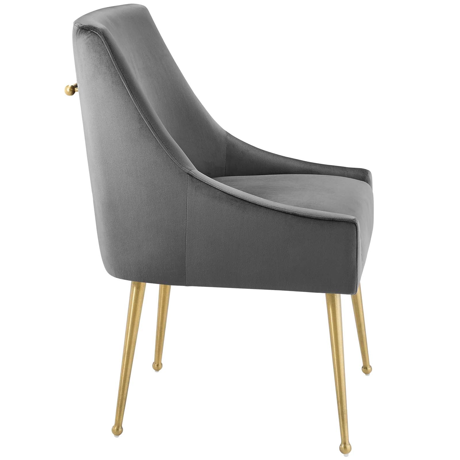 Modway Dining Chairs - Discern Upholstered Performance Velvet Dining Chair Gray