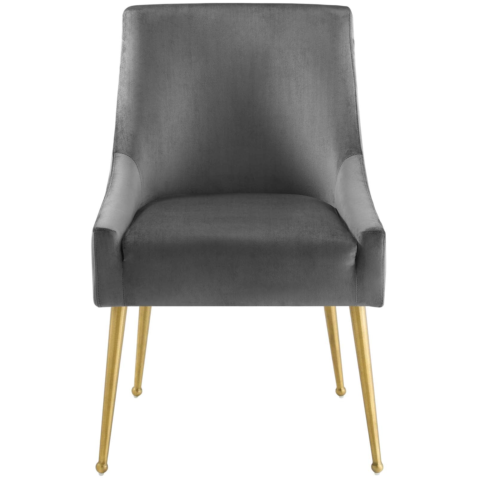 Modway Dining Chairs - Discern Upholstered Performance Velvet Dining Chair Gray
