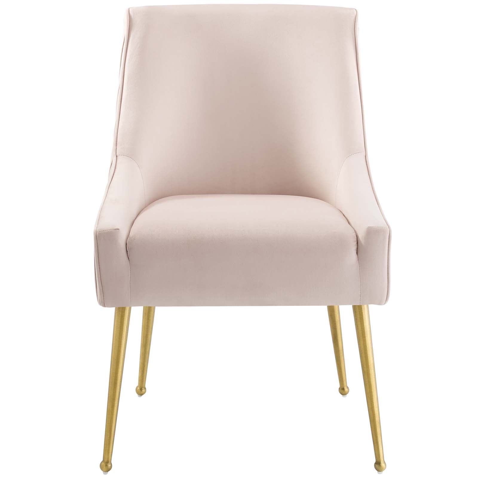 Modway Dining Chairs - Discern Pleated Back Upholstered Performance Velvet Dining Chair Pink