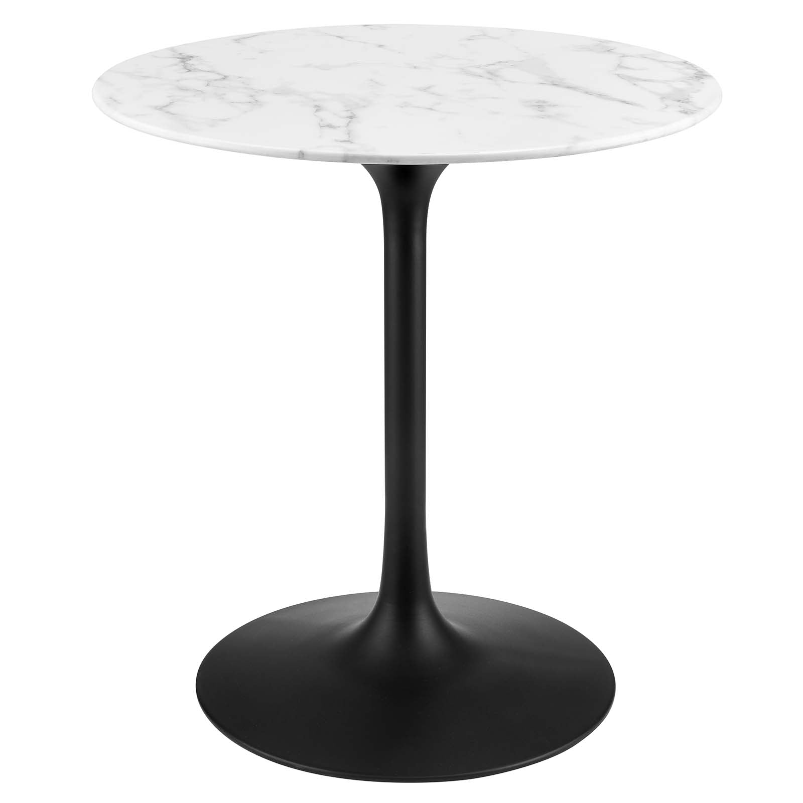 Modway Dining Tables - Lippa-28"-Round-Artificial-Marble-Dining-Table-Black-White