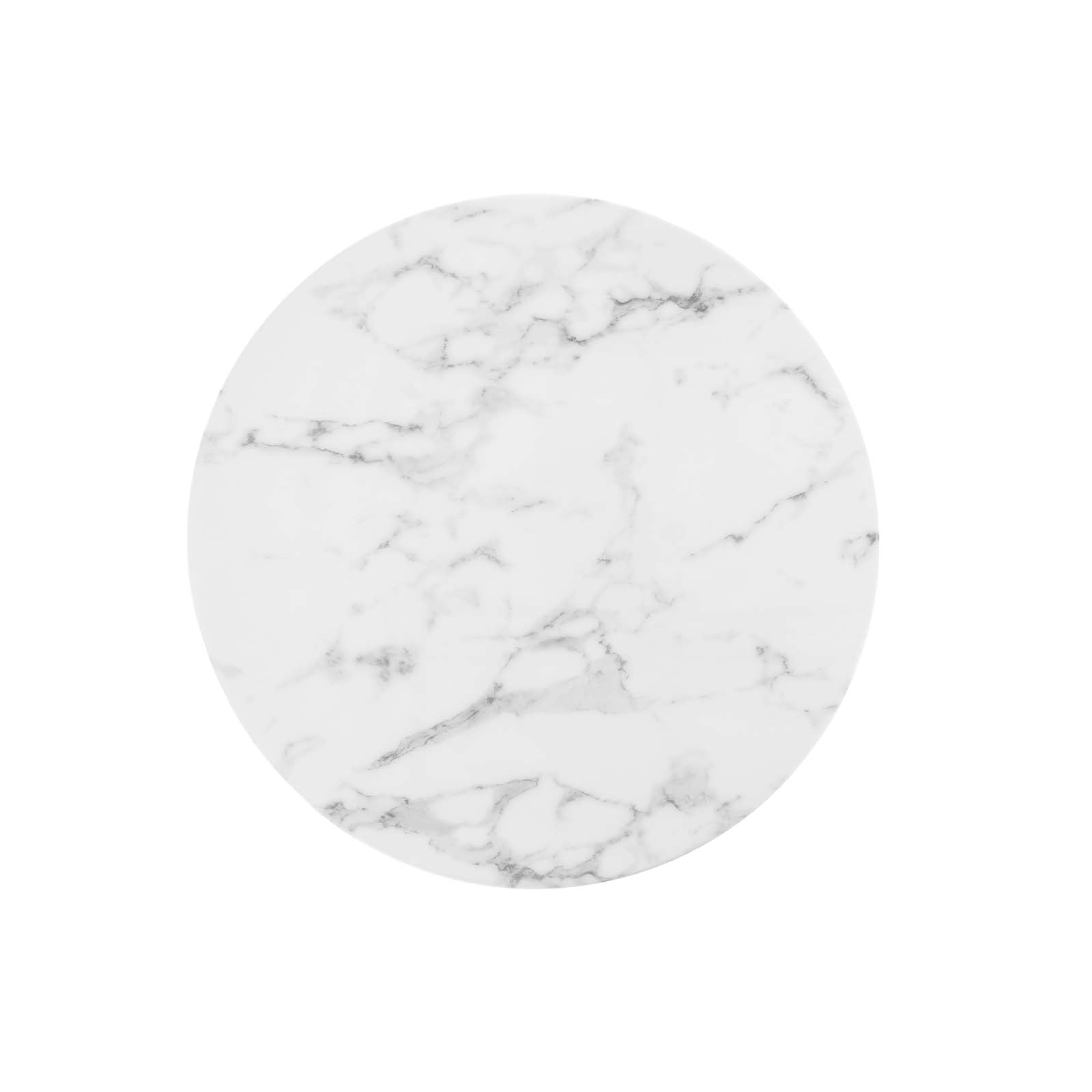 Modway Dining Tables - Lippa-28"-Round-Artificial-Marble-Dining-Table-Black-White