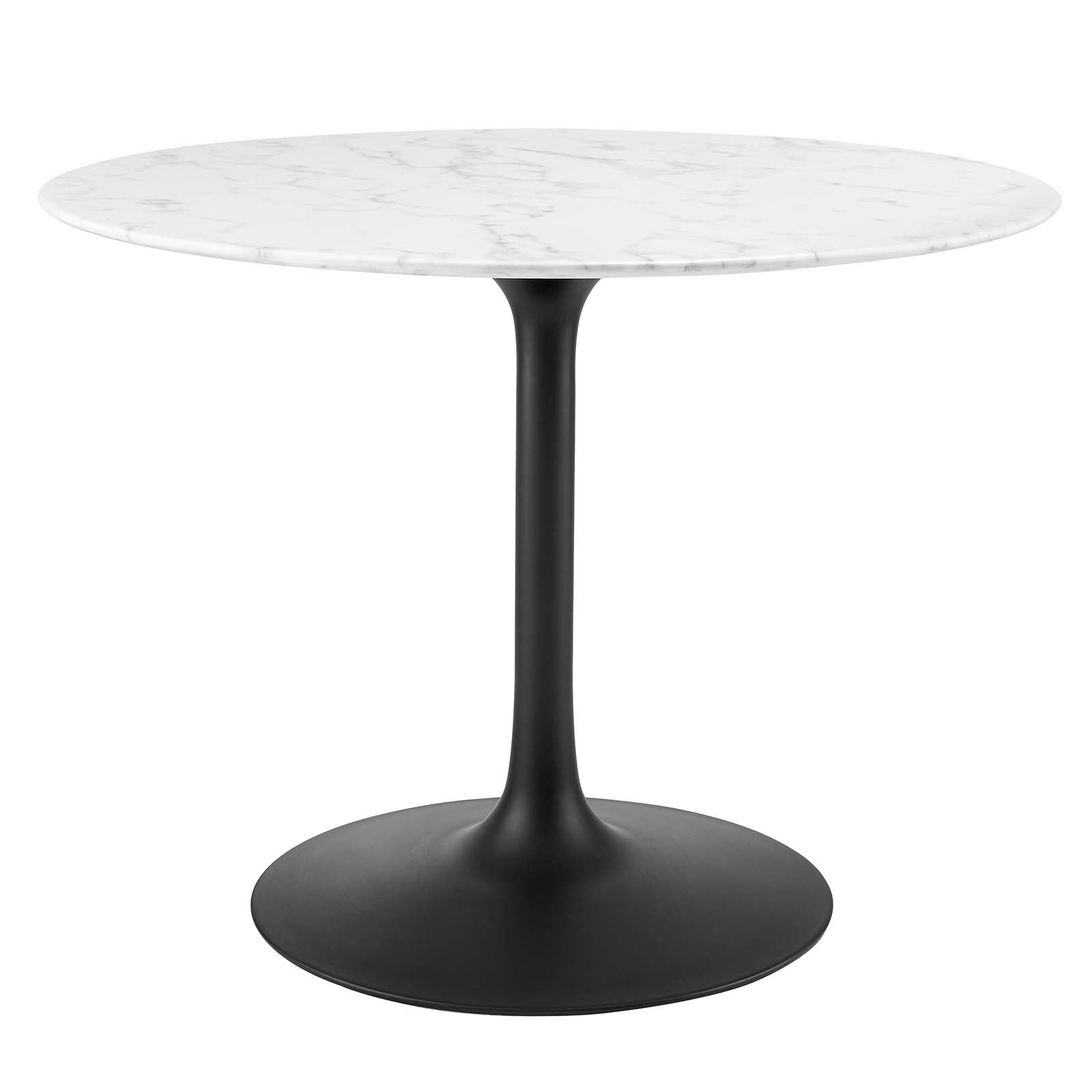 Modway Dining Tables - Lippa 40" Round Artificial Marble Dining Table Black White