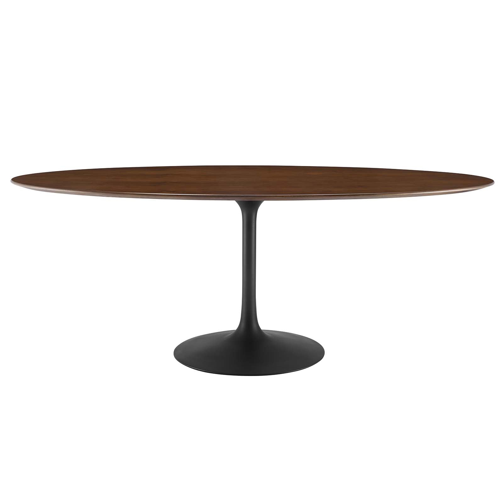 Modway Dining Tables - Lippa 78" Oval Wood Dining Table Black Walnut