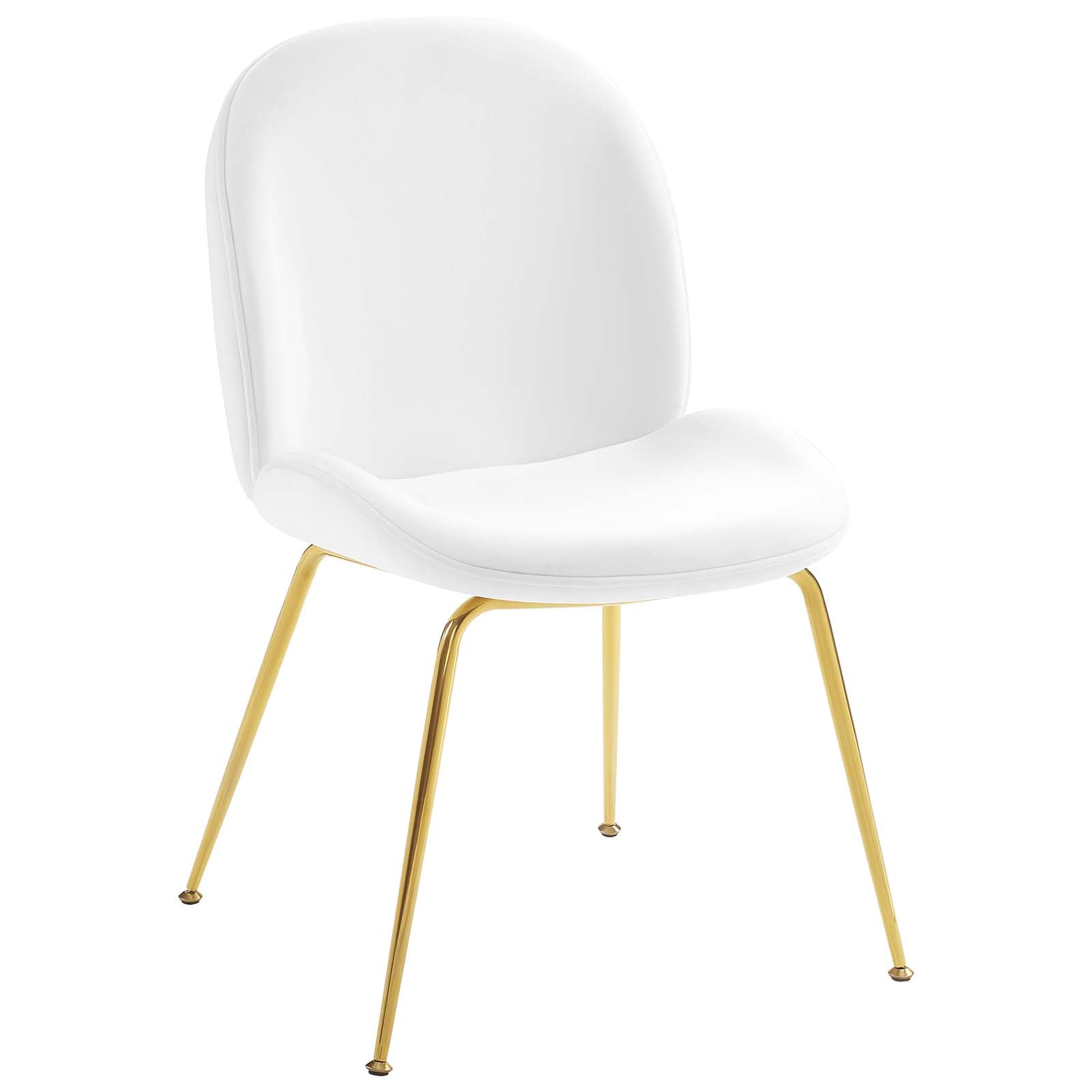 Modway Dining Chairs - Scoop Performance Velvet Dining Chair White