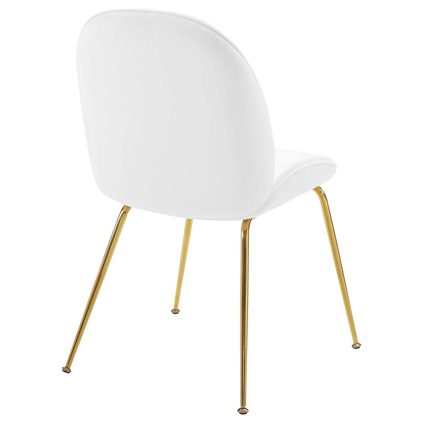 Modway Dining Chairs - Scoop Performance Velvet Dining Chair White