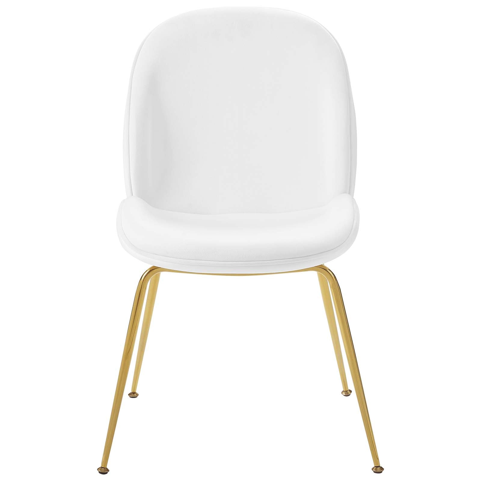 Modway Dining Chairs - Scoop Performance Velvet Dining Chair White