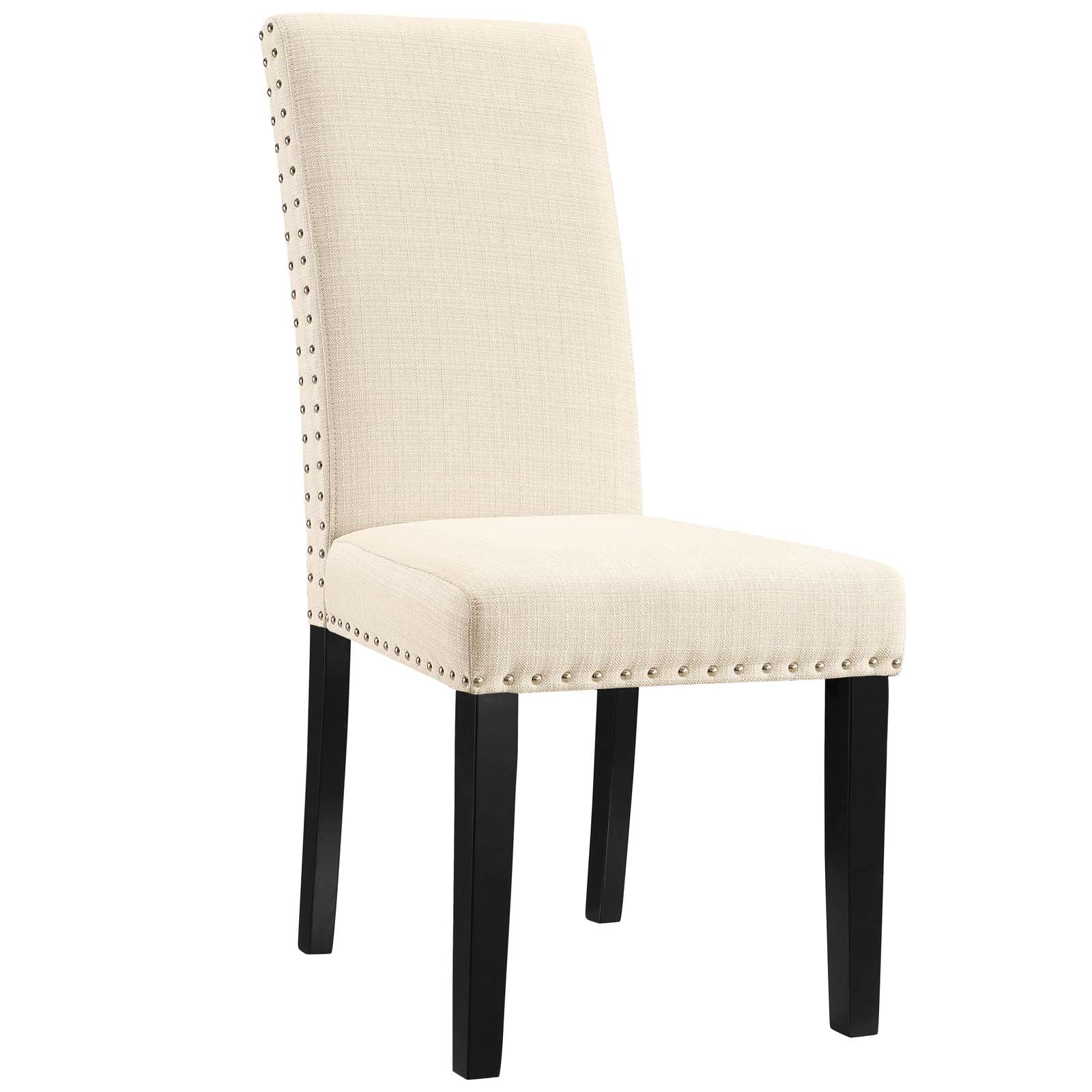 Modway Dining Chairs - Parcel Dining Side Chair Fabric Set of 4 Beige