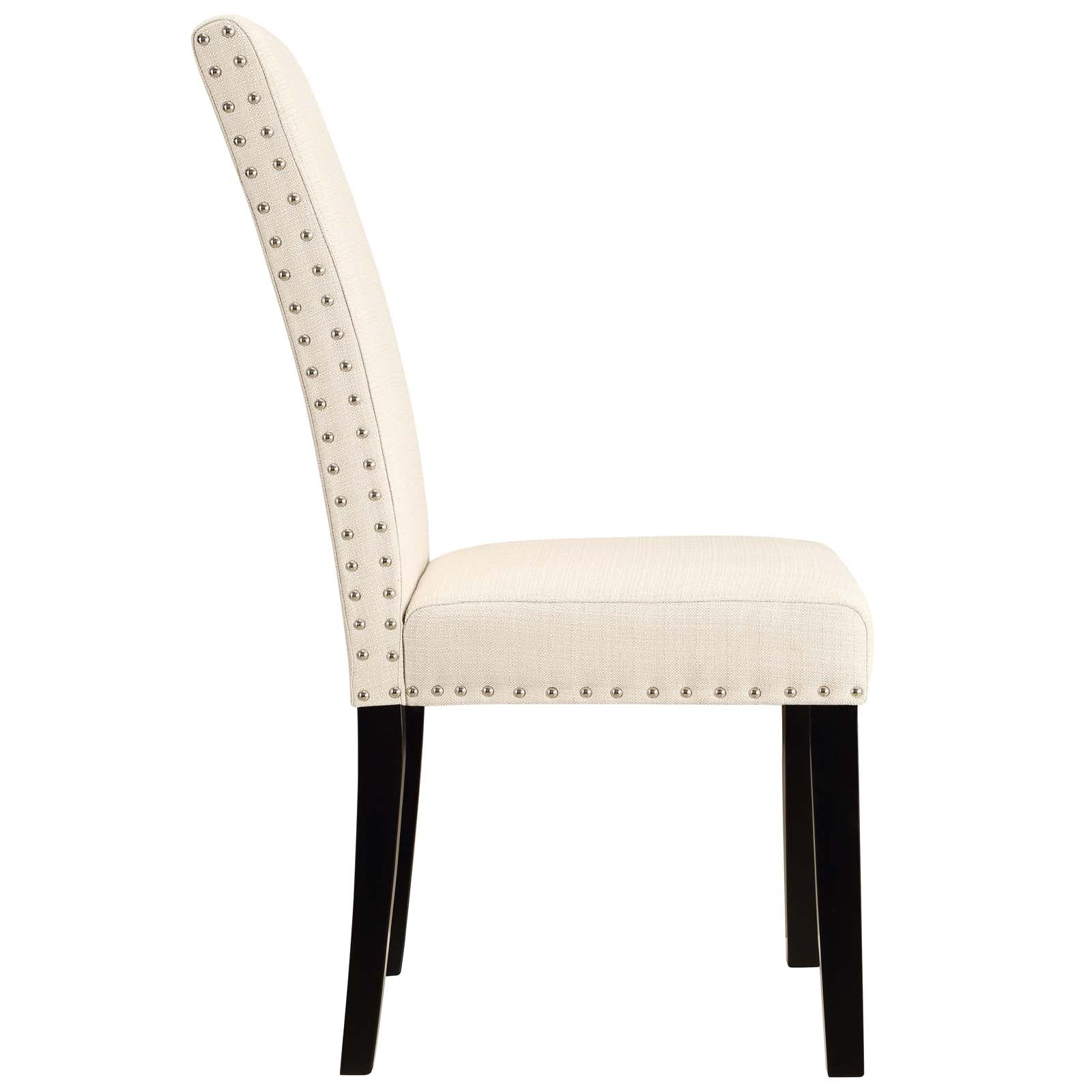 Modway Dining Chairs - Parcel Dining Side Chair Fabric Set of 4 Beige