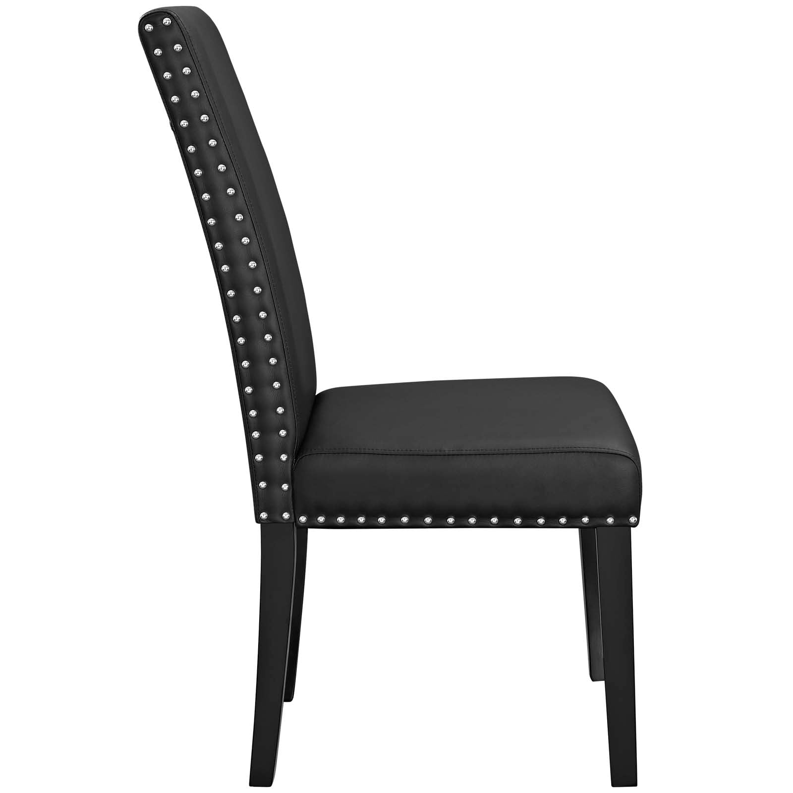 Modway Dining Chairs - Parcel Dining Side Chair Vinyl Set of 2 Black