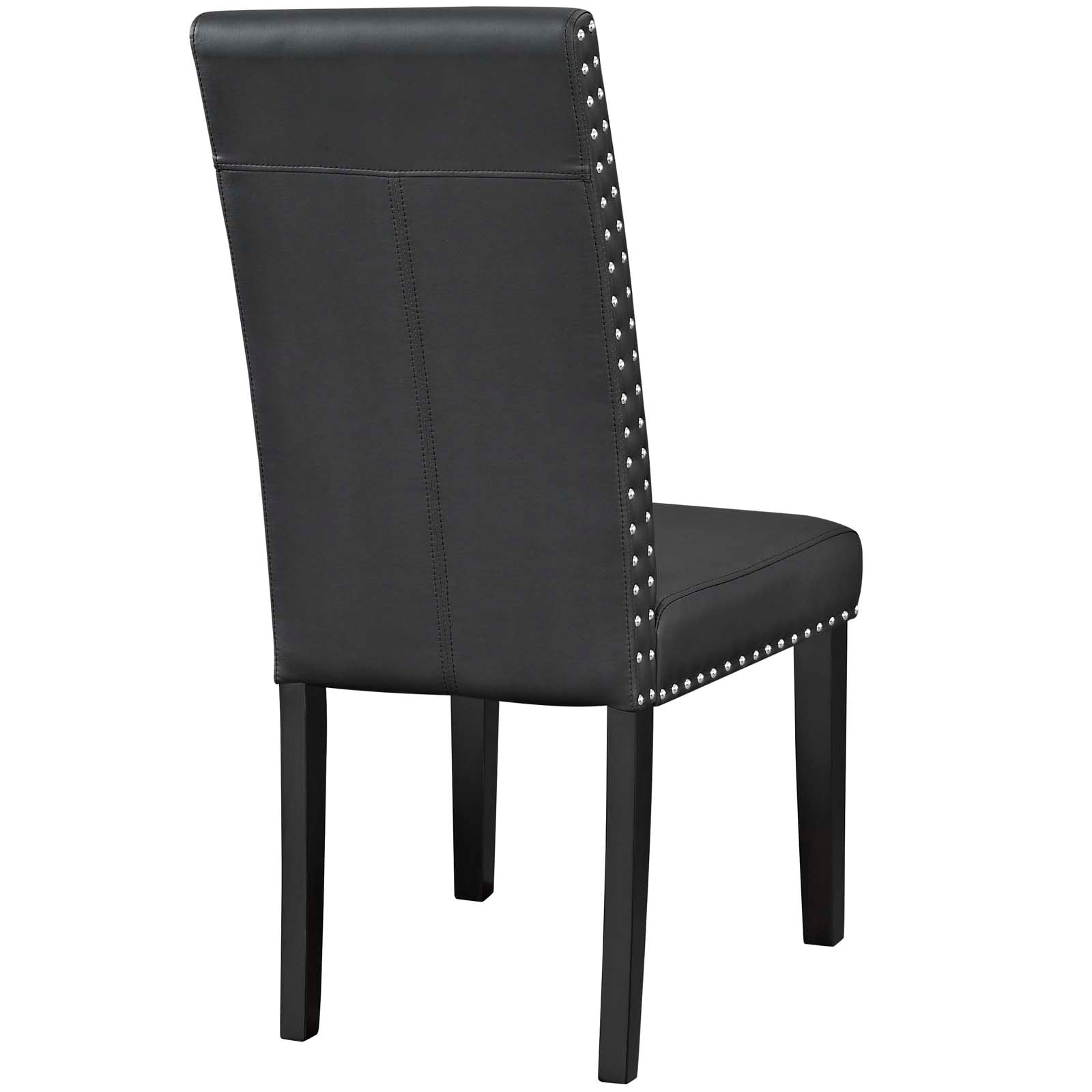 Modway Dining Chairs - Parcel Dining Side Chair Vinyl Set of 2 Black