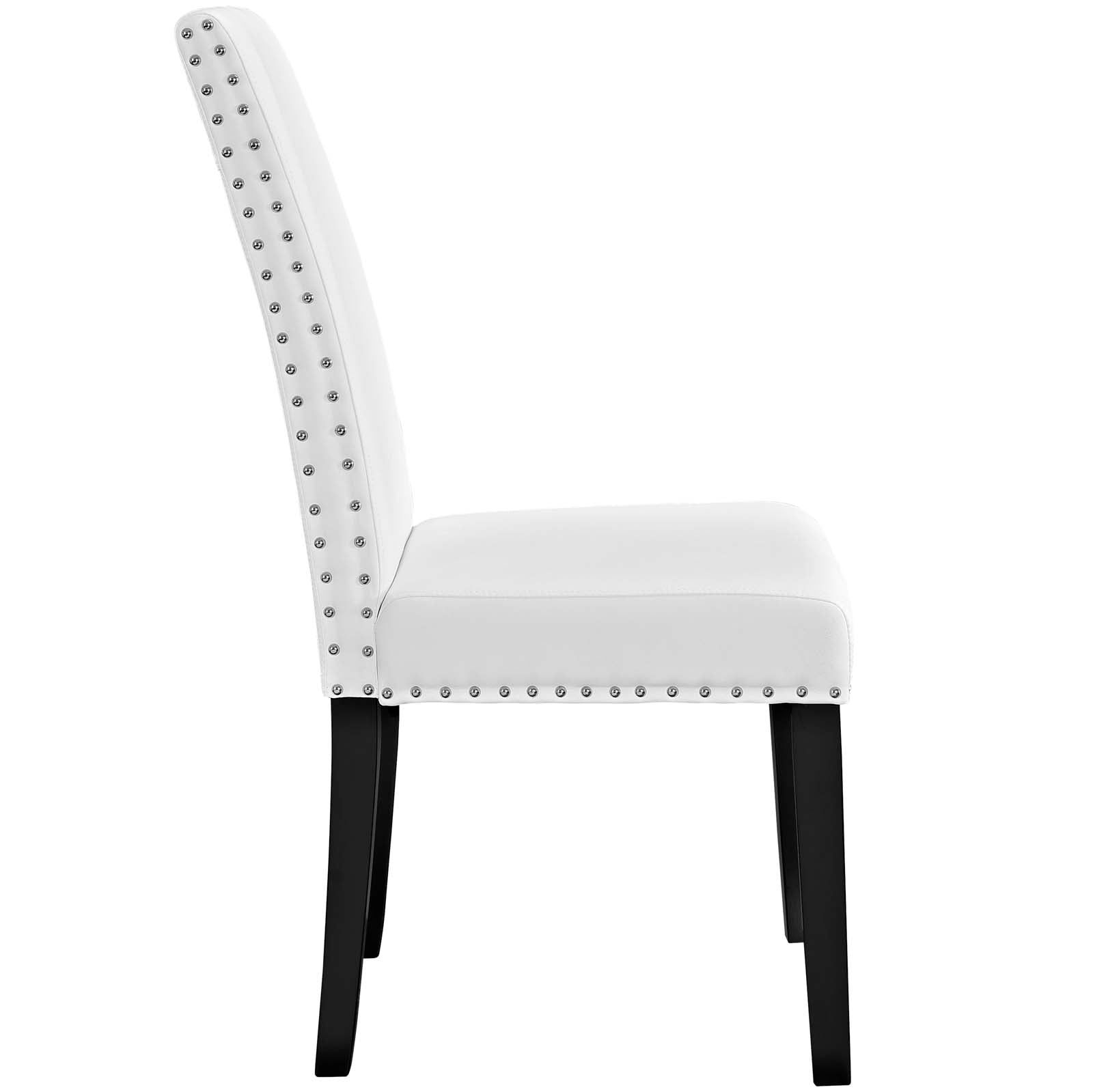 Modway Dining Chairs - Parcel Dining Side Chair Vinyl Set of 2 White