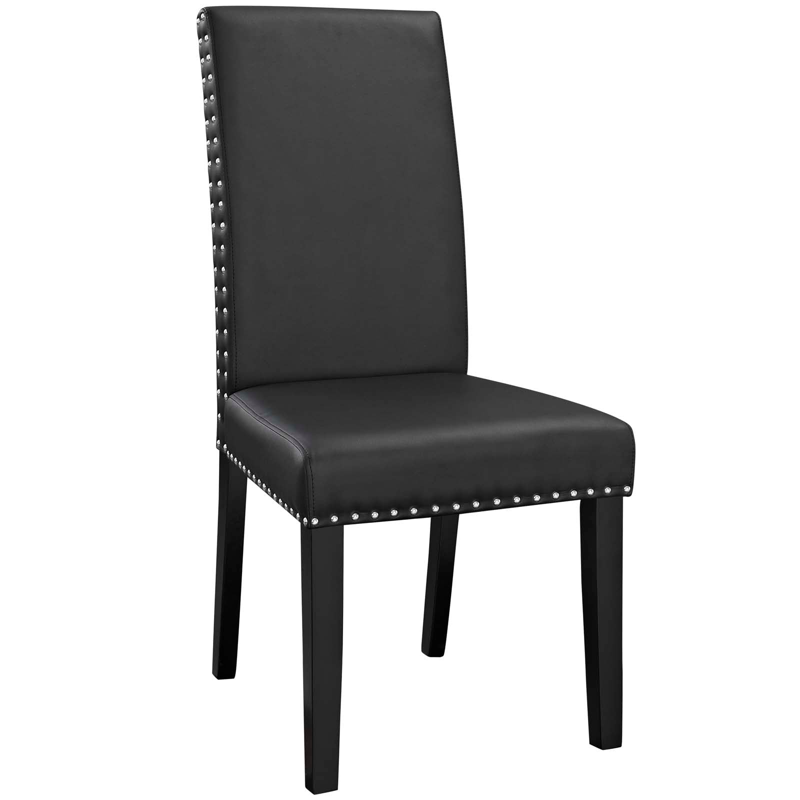 Modway Dining Chairs - Parcel Dining Side Chair Vinyl Set of 4 Black