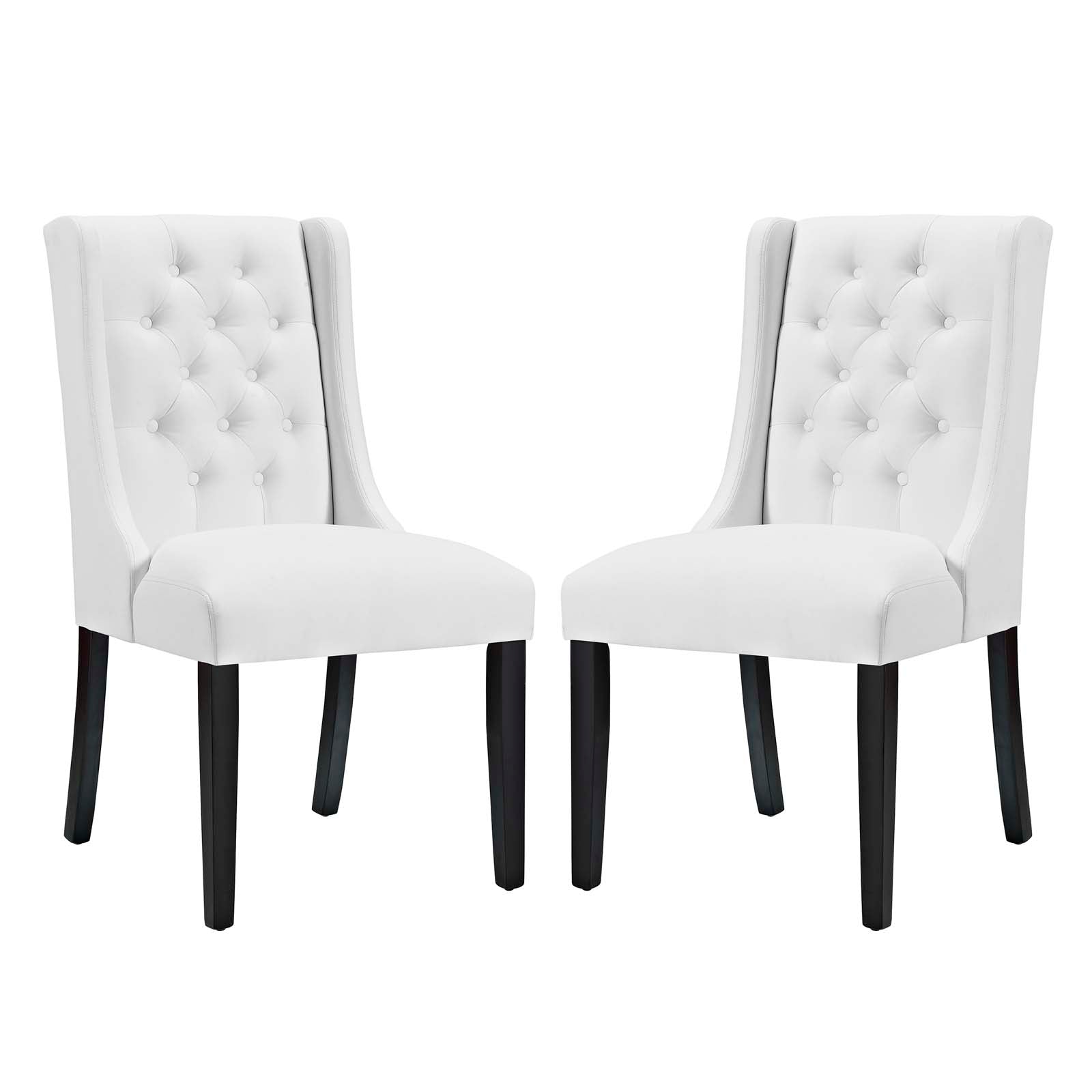 Modway Dining Chairs - Baronet Dining Chair Vinyl ( Set of 2 ) White
