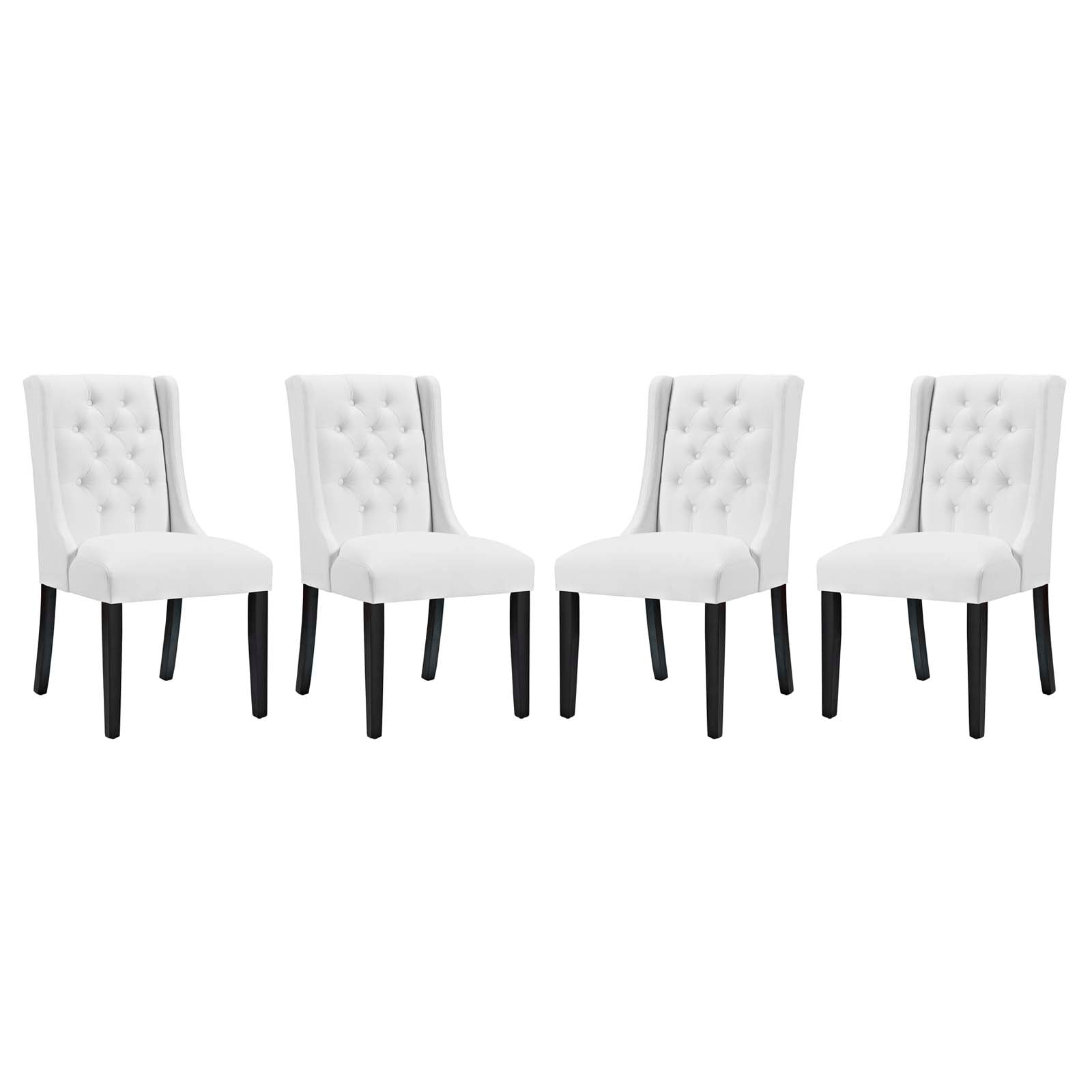 Modway Dining Chairs - Baronet Dining Chair Vinyl ( Set of 4 ) White