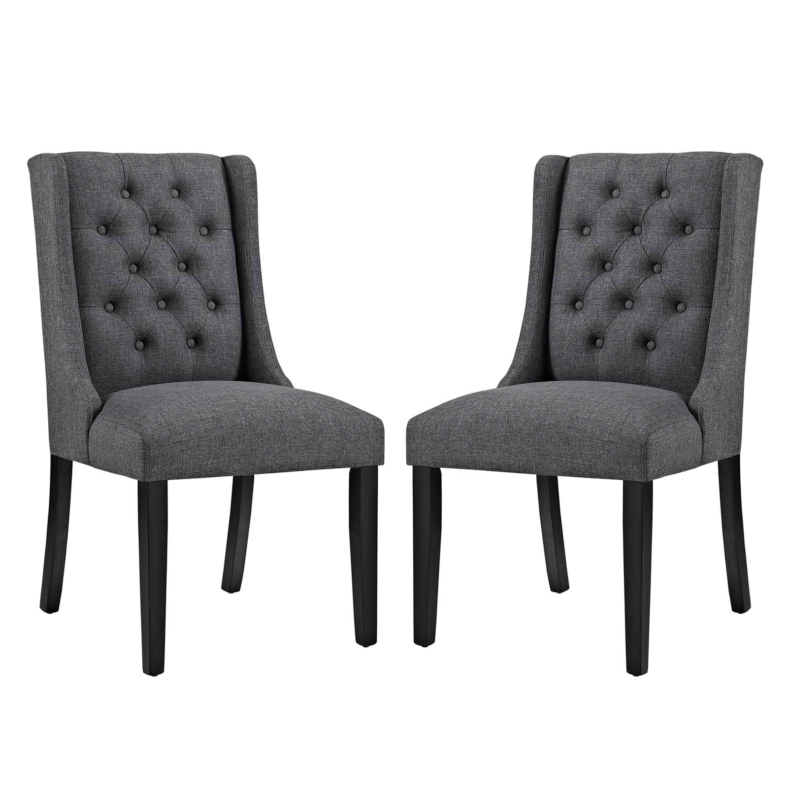 Modway Dining Chairs - Baronet Dining Chair Fabric Gray (Set of 2)