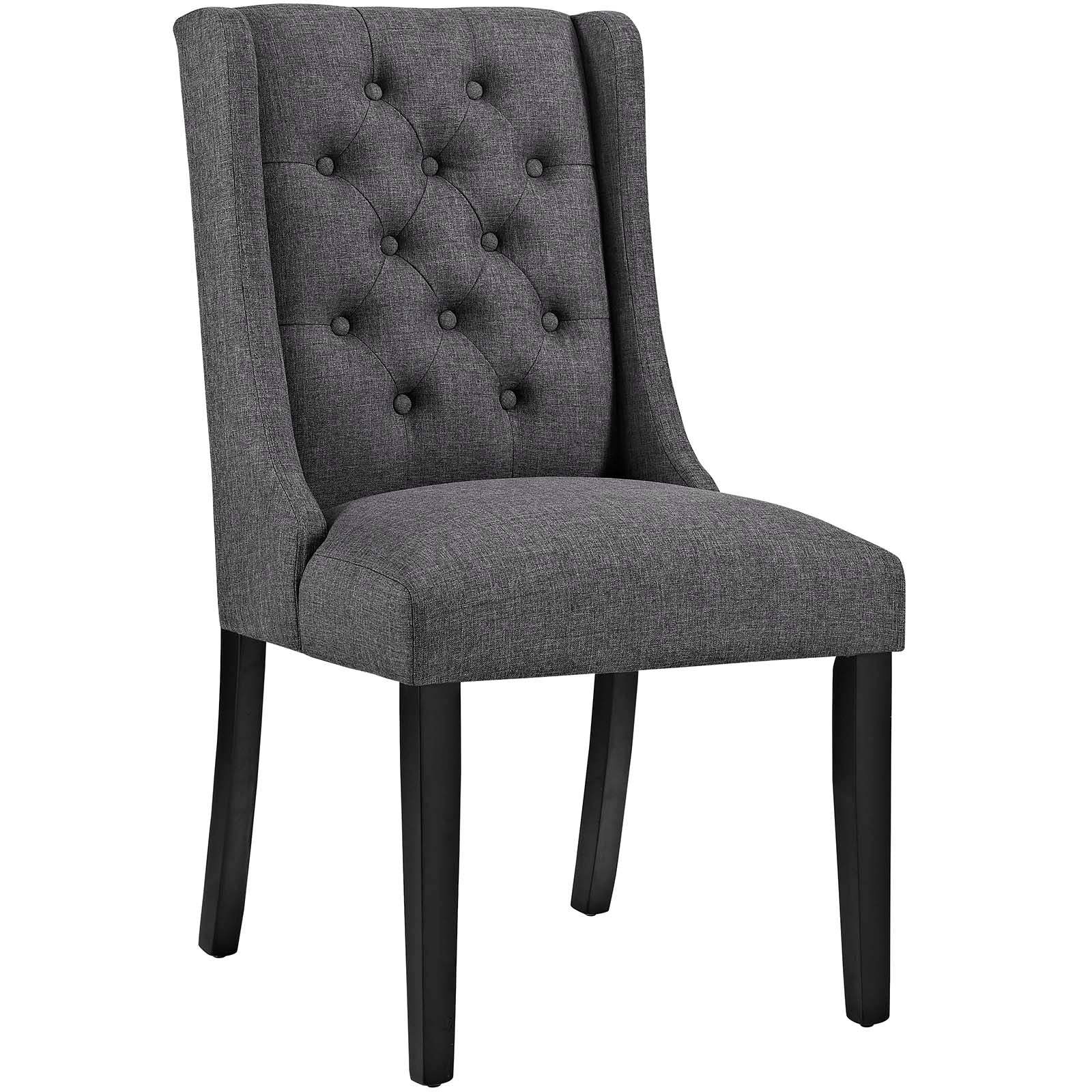 Modway Dining Chairs - Baronet Dining Chair Fabric Gray (Set of 2)